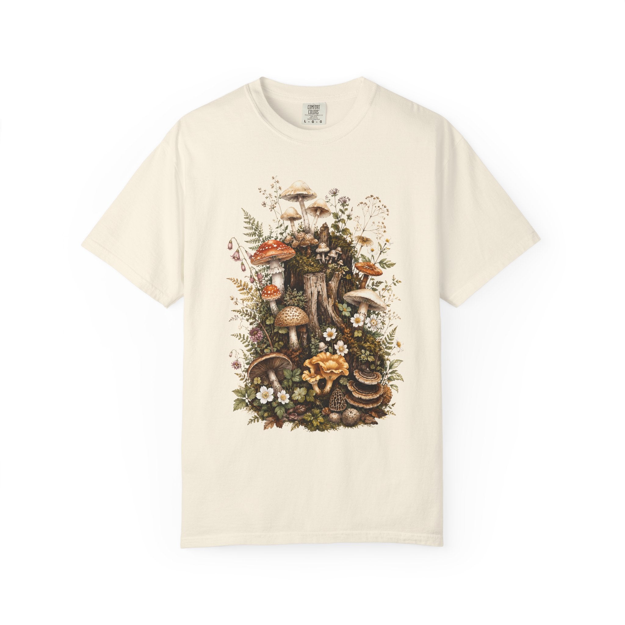 Cottagecore Mushroom Shirt, Woodland Mushroom Tee, Botanical Forest T Shirt, Fairycore Shirt, Nature Lover Gift, Comfort Colors Tee