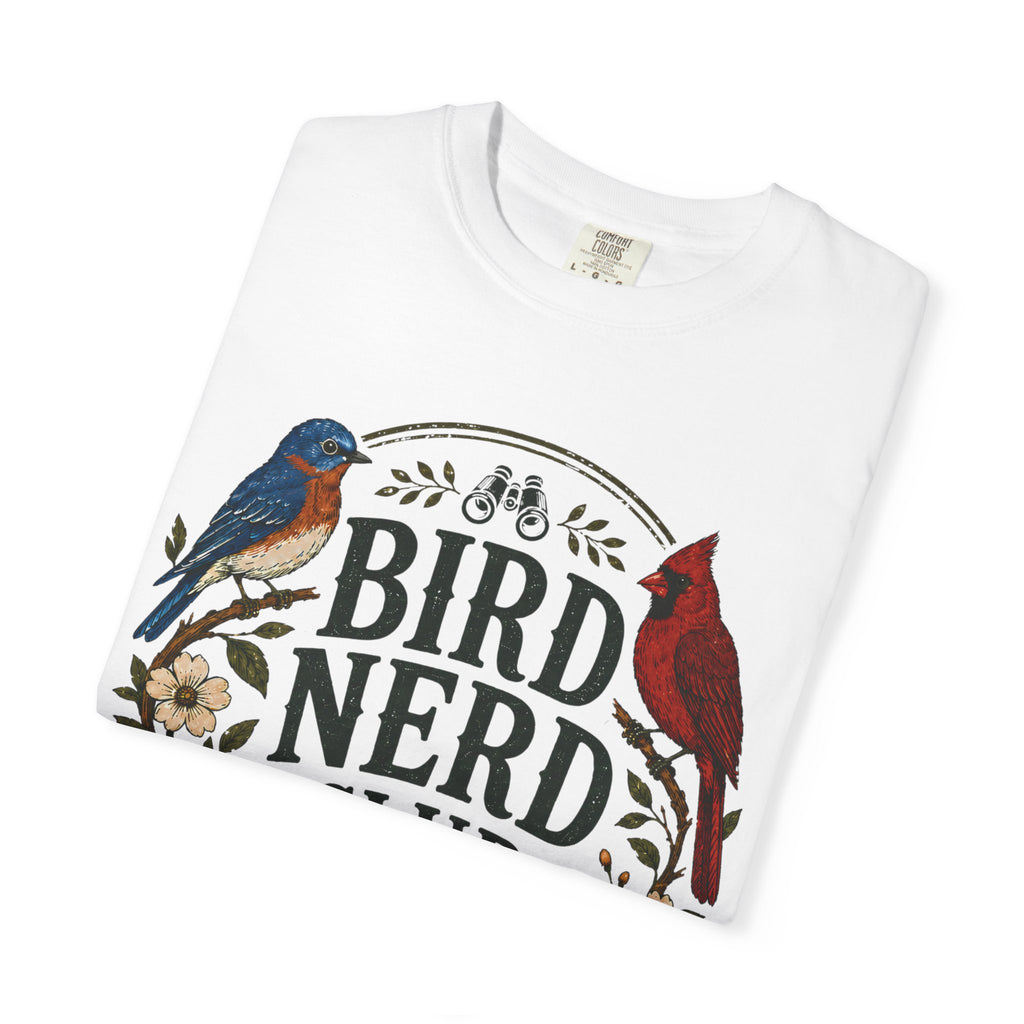 Bird Nerd Club Shirt, Birdwatching Shirt, Nature Lover Tee, Backyard Birder Gift, Cute Bird Lover Shirt, Botanical Bird Graphic Tee
