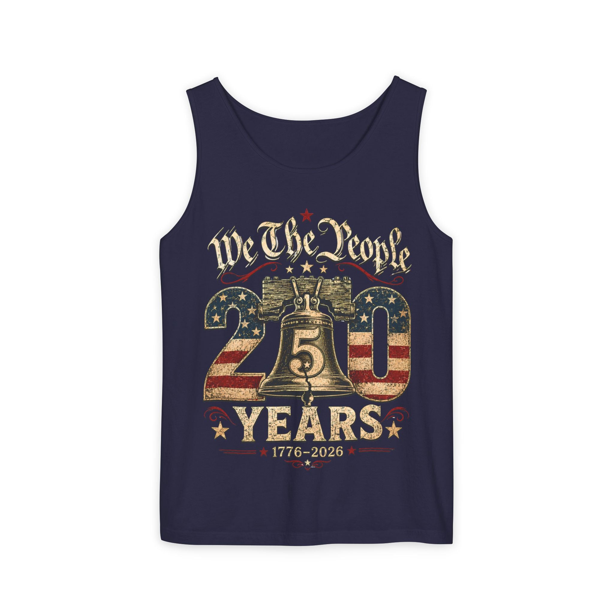 We The People 250 Years Shirt, 1776 2026 Patriotic Tank Top, America 250th Anniversary Tee, Liberty Bell Fourth of July Shirt