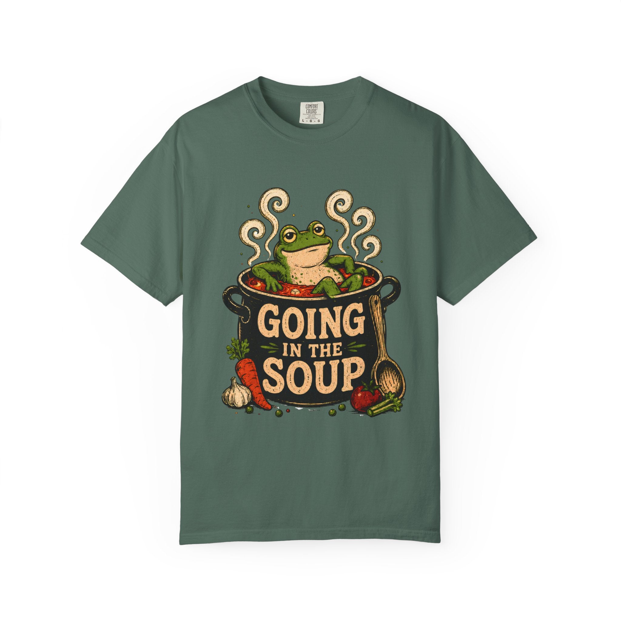 Going In The Soup Frog Shirt, Funny Frog Meme Tee, Weird Animal Shirt, Comfort Colors Frog Shirt, Cottagecore Humor Tee, Soup Lover Gift