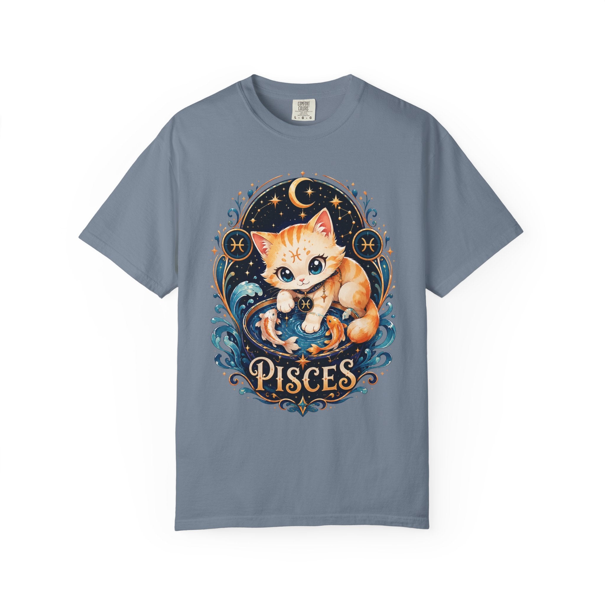 Pisces Cat Shirt, Cute Zodiac Kitty Tee, Astrology Cat Shirt, Pisces Gift, Kawaii Cat Lover Shirt, February March Birthday Tee