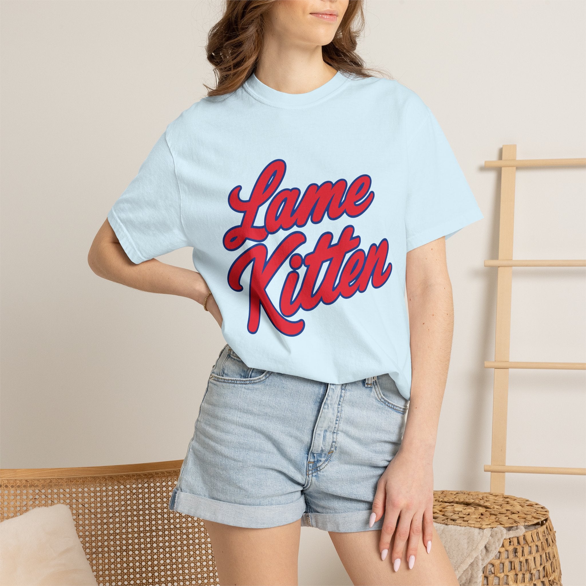 Lame Kitten Shirt, Oxford Mississippi Game Day Tee, Red Blue Script Football Shirt, Funny Southern College Fan T-Shirt