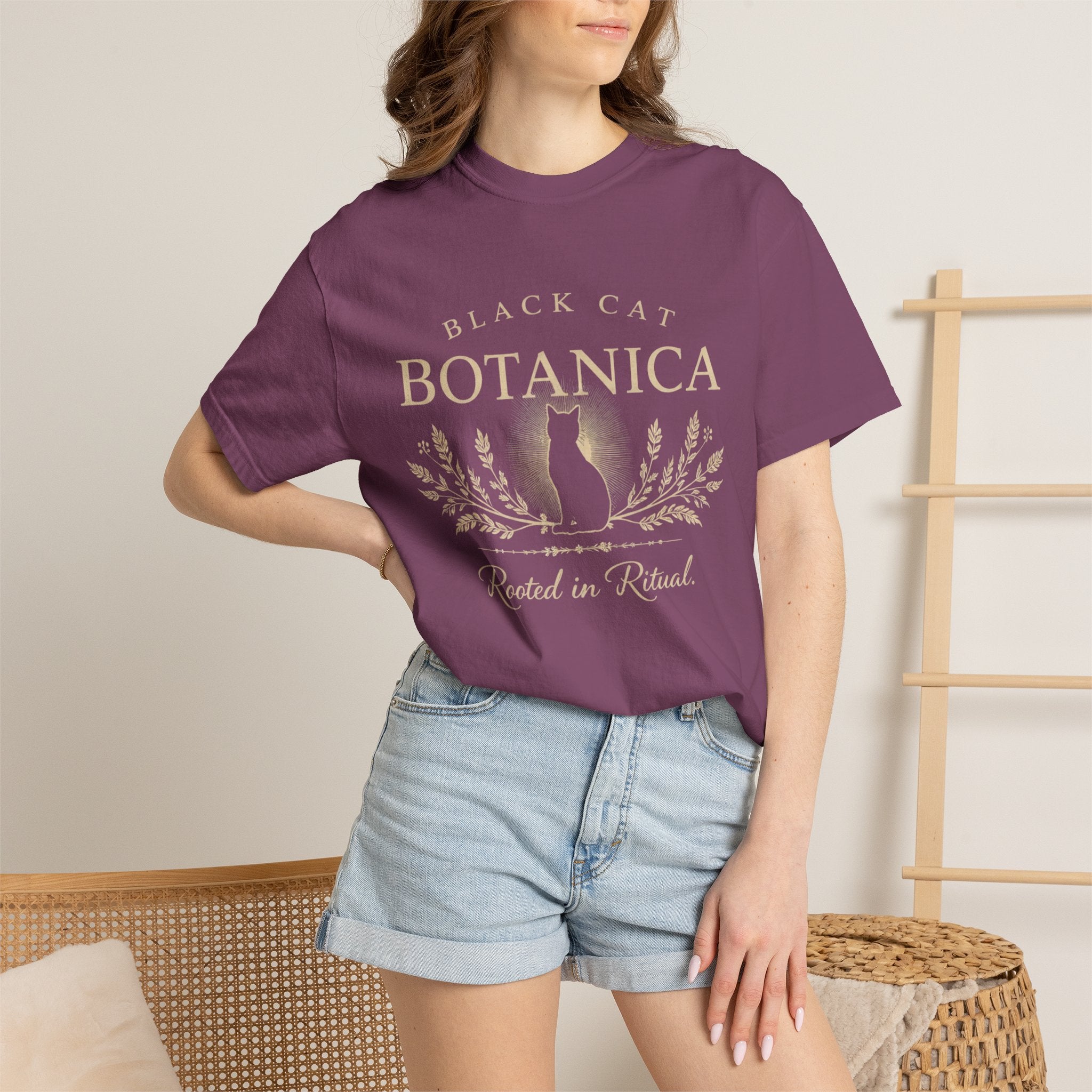 Black Cat Botanica Logo Tee Rooted in Ritual