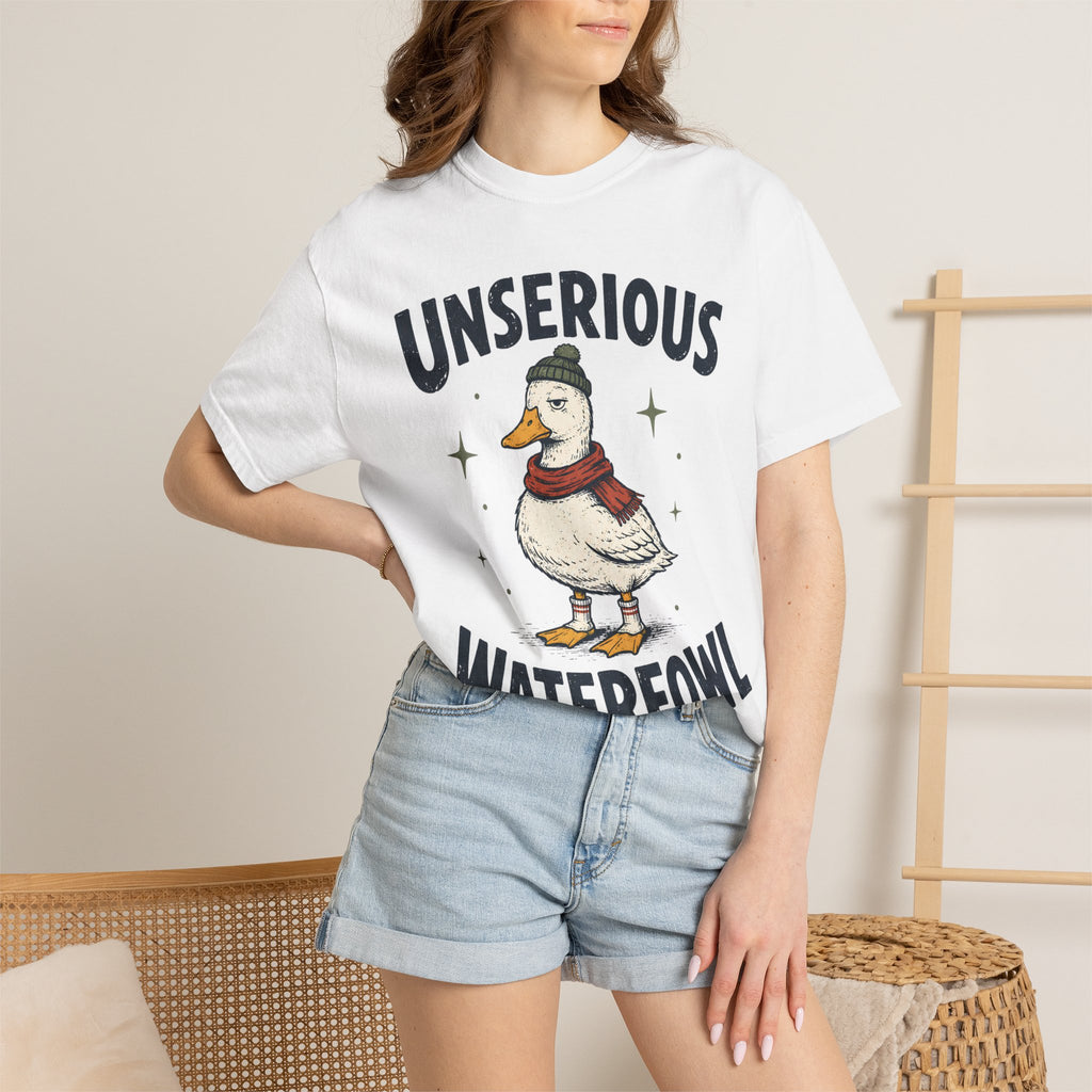 Unserious Waterfowl Shirt, Funny Duck Shirt, Comfort Colors Duck Tee, Sarcastic Animal Shirt, Cozy Winter Duck Graphic Tee, Bird Lover Gift