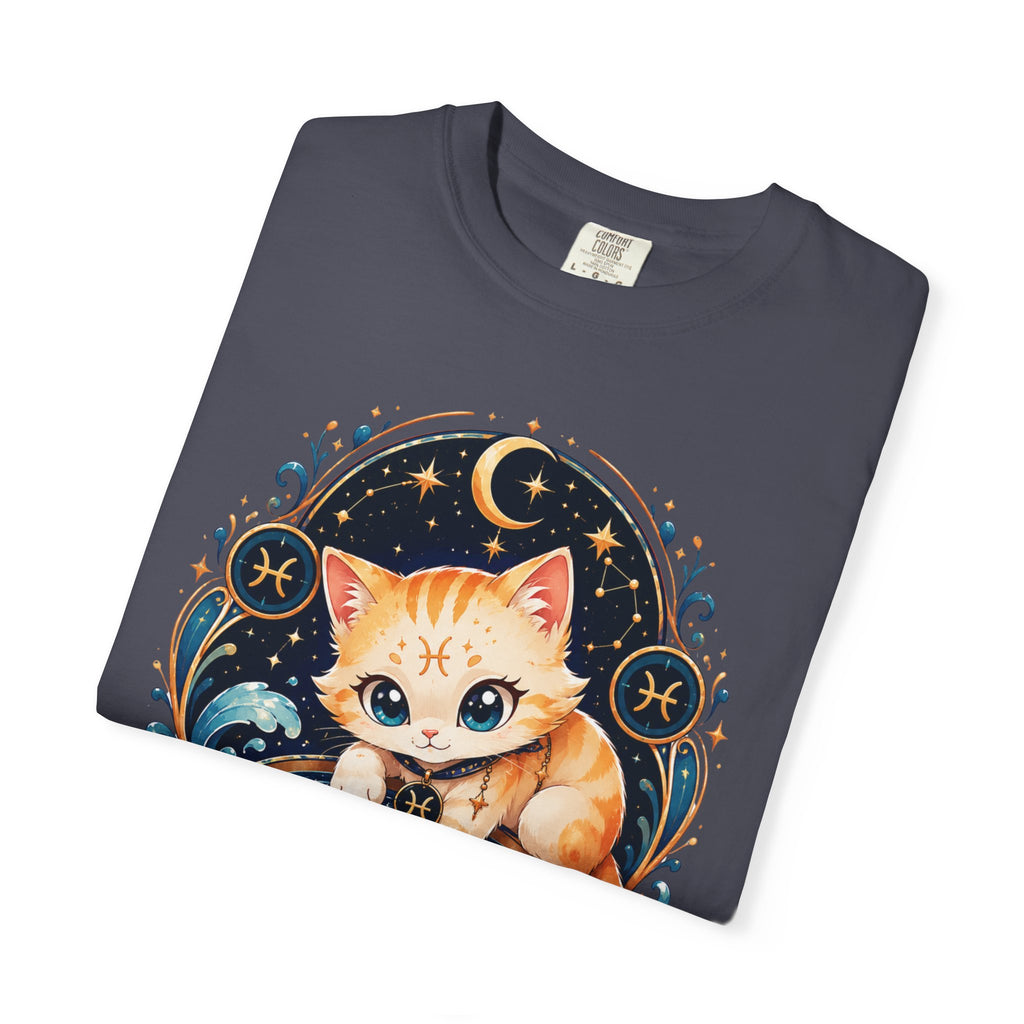 Pisces Cat Shirt, Cute Zodiac Kitty Tee, Astrology Cat Shirt, Pisces Gift, Kawaii Cat Lover Shirt, February March Birthday Tee