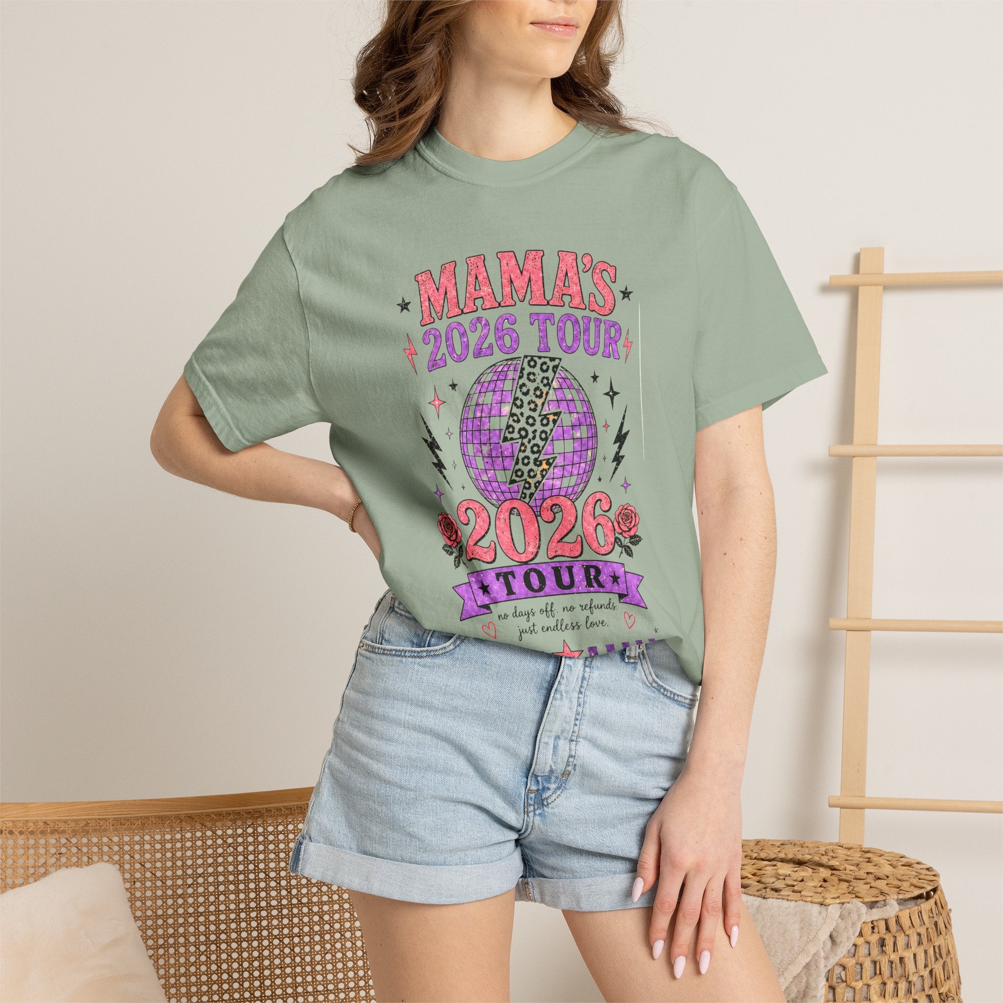 Mama Tour 2026 Shirt, Funny Motherhood Shirt, Retro Mom Graphic Tee, Comfort Colors Mom Shirt, Viral Mama Tour Dates Tee