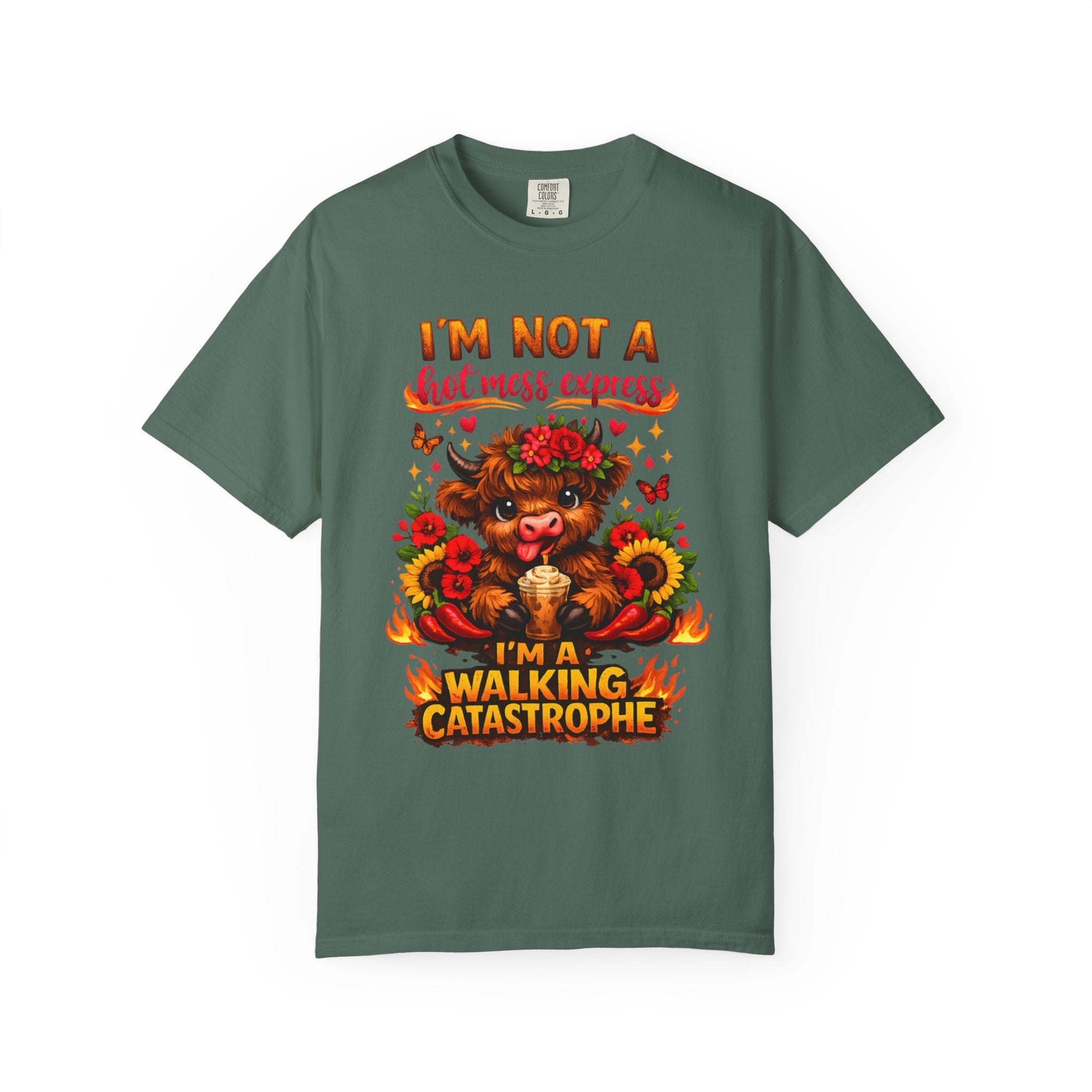 Cute Highland Cow Funny Tee T-Shirt | Comfort Colors