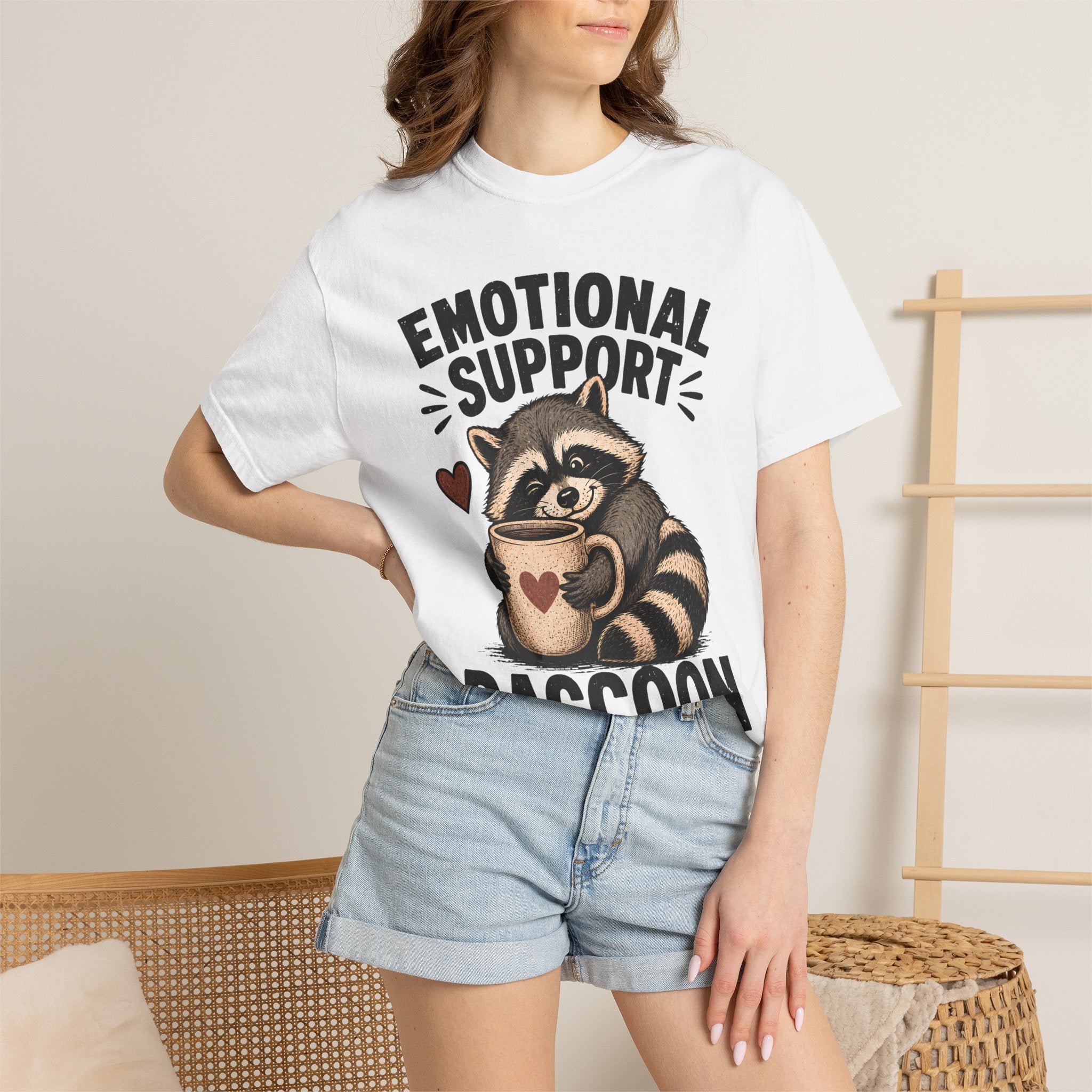 Emotional Support Raccoon Shirt, Funny Raccoon Mug Tee, Cute Animal Meme Shirt, Weird Cottagecore Animal Shirt, Cozy Raccoon Gift