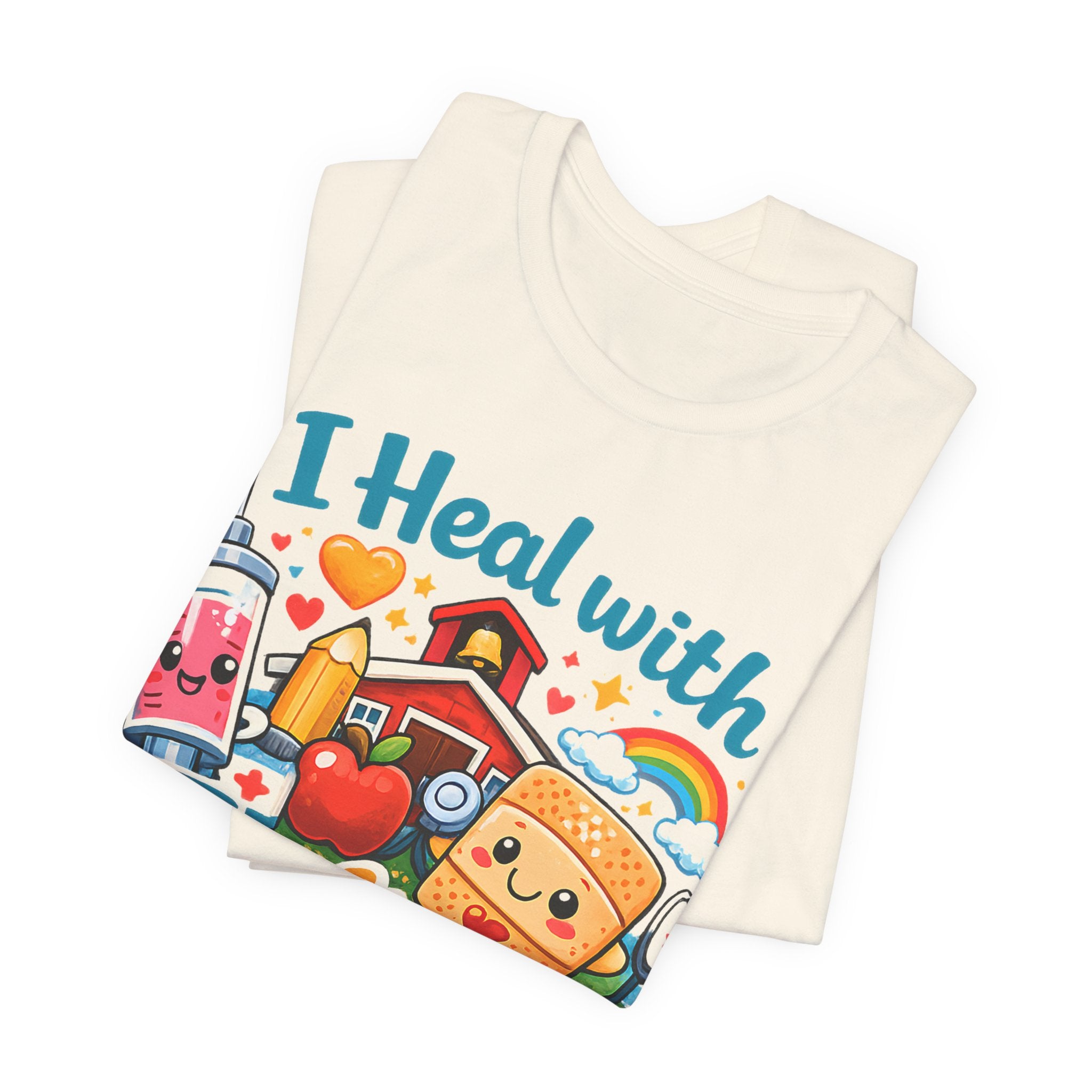 School Nurse Shirt, I Heal With Feelings and Band-Aids Tee, Cute Nurse Teacher Shirt, Elementary School Nurse Gift, Back to School Nurse Tee