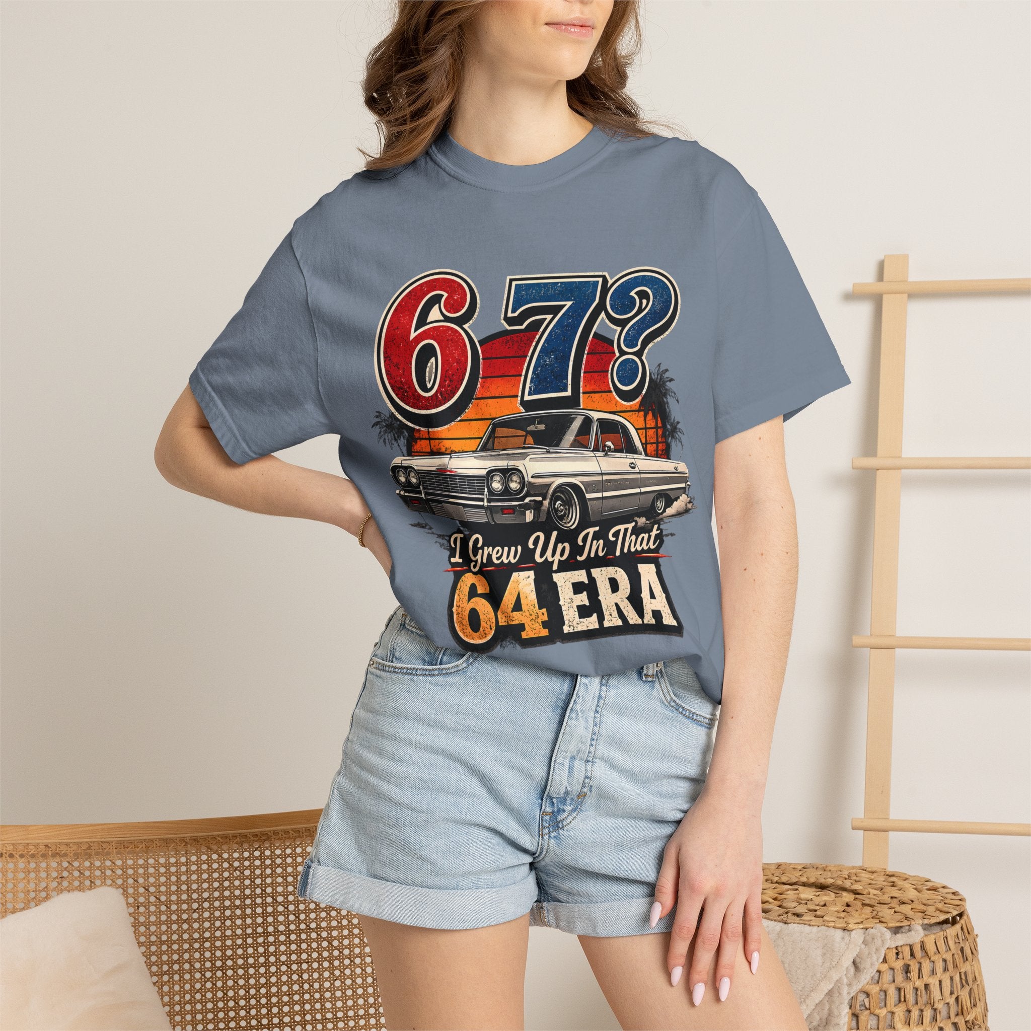 67? I Grew Up In That 64 Era Shirt, Classic Impala Car Tee, Vintage Lowrider Graphic Shirt, Funny Car Lover Gift