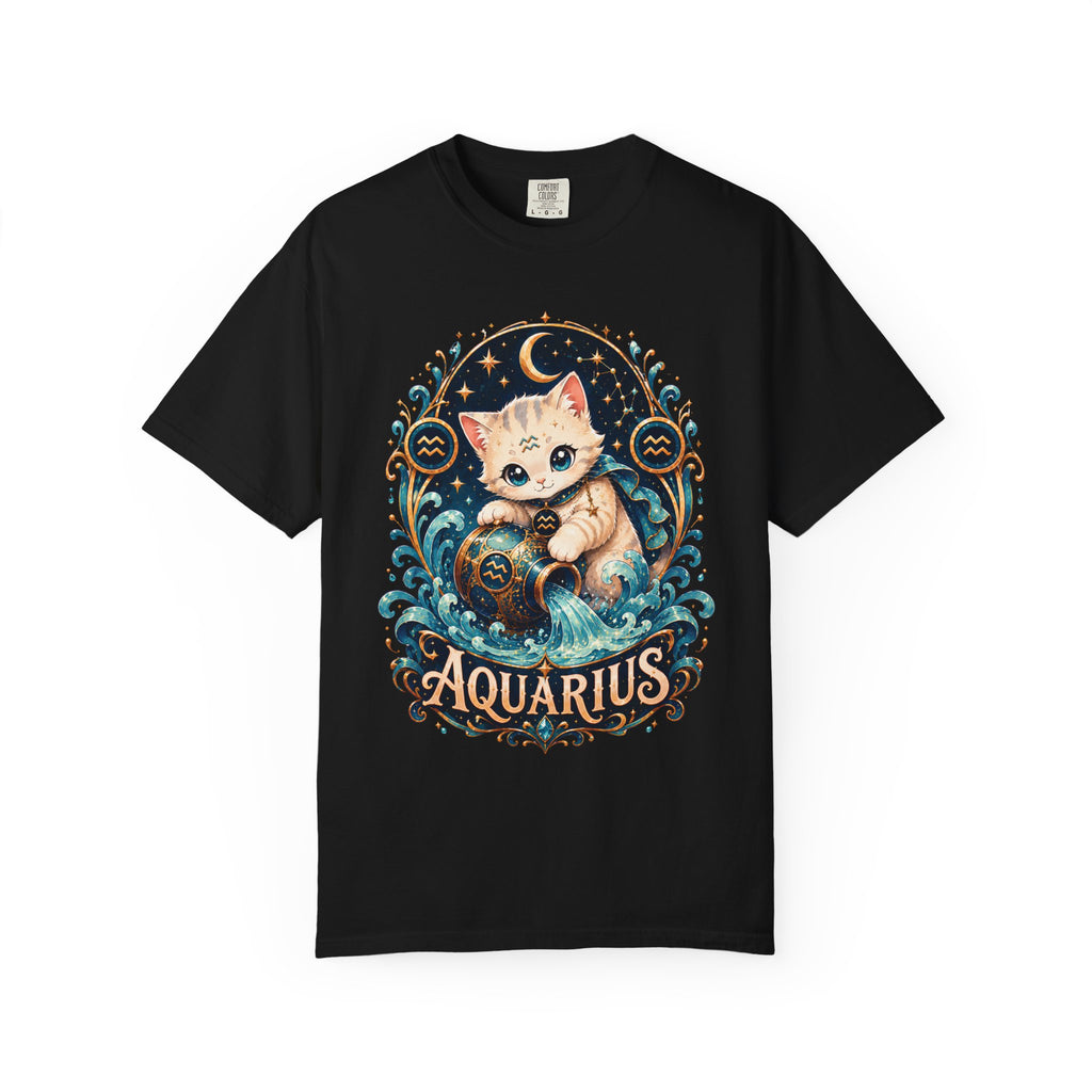 Aquarius Cat horoscope shirt | T-Shirt