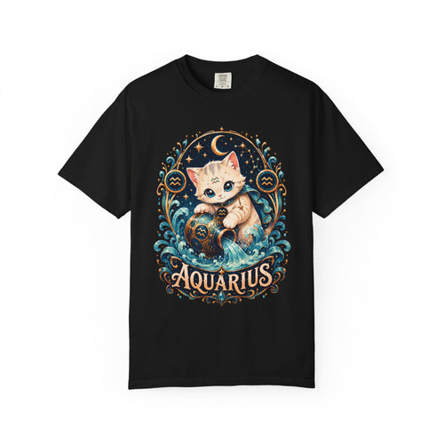 Aquarius Cat horoscope shirt | T-Shirt