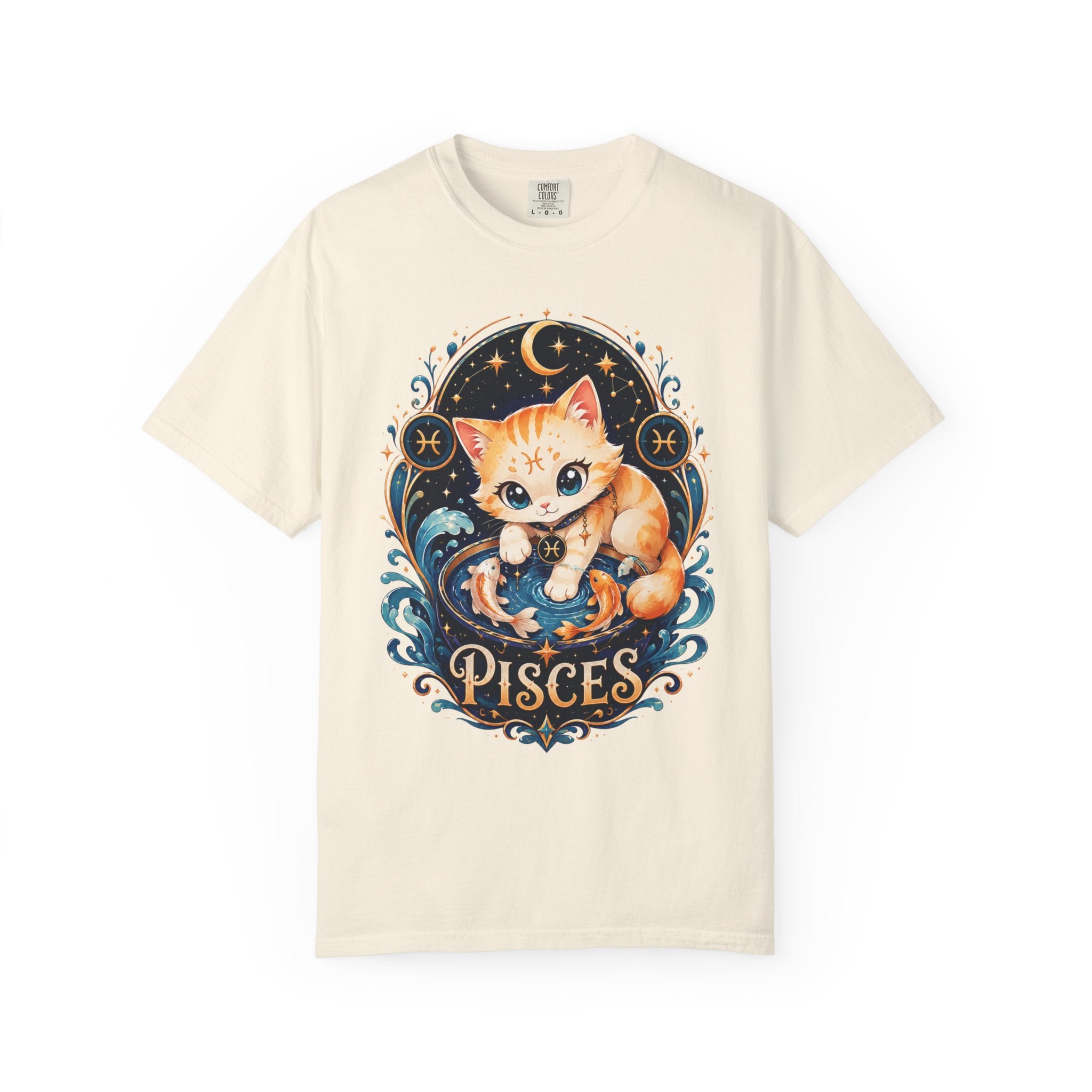 Pisces Cat Shirt, Cute Zodiac Kitty Tee, Astrology Cat Shirt, Pisces Gift, Kawaii Cat Lover Shirt, February March Birthday Tee
