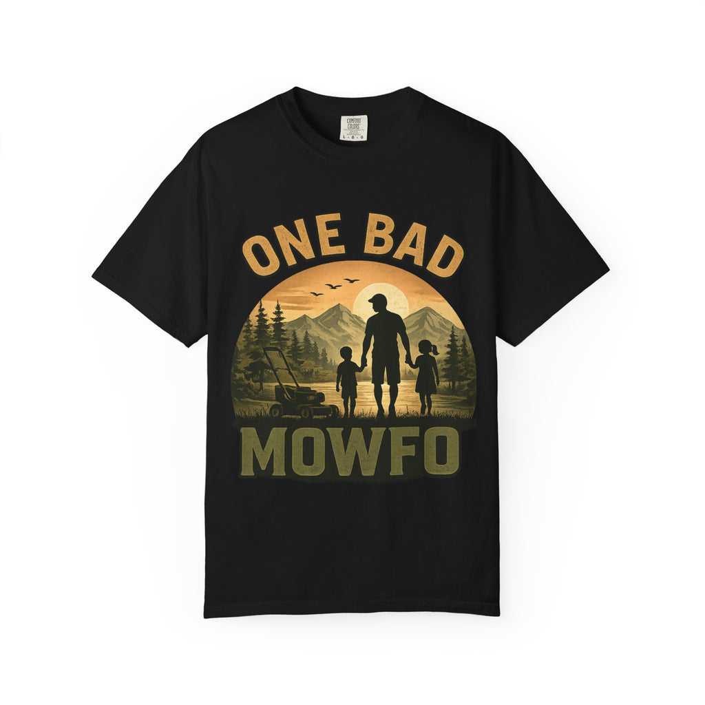 One Bad Mowfo Shirt, Funny Dad Mowing Tee, Fathers Day Gift for Dad, Lawn Mower Dad Shirt, Outdoor Dad Graphic Tee, Retro Dad Shirt