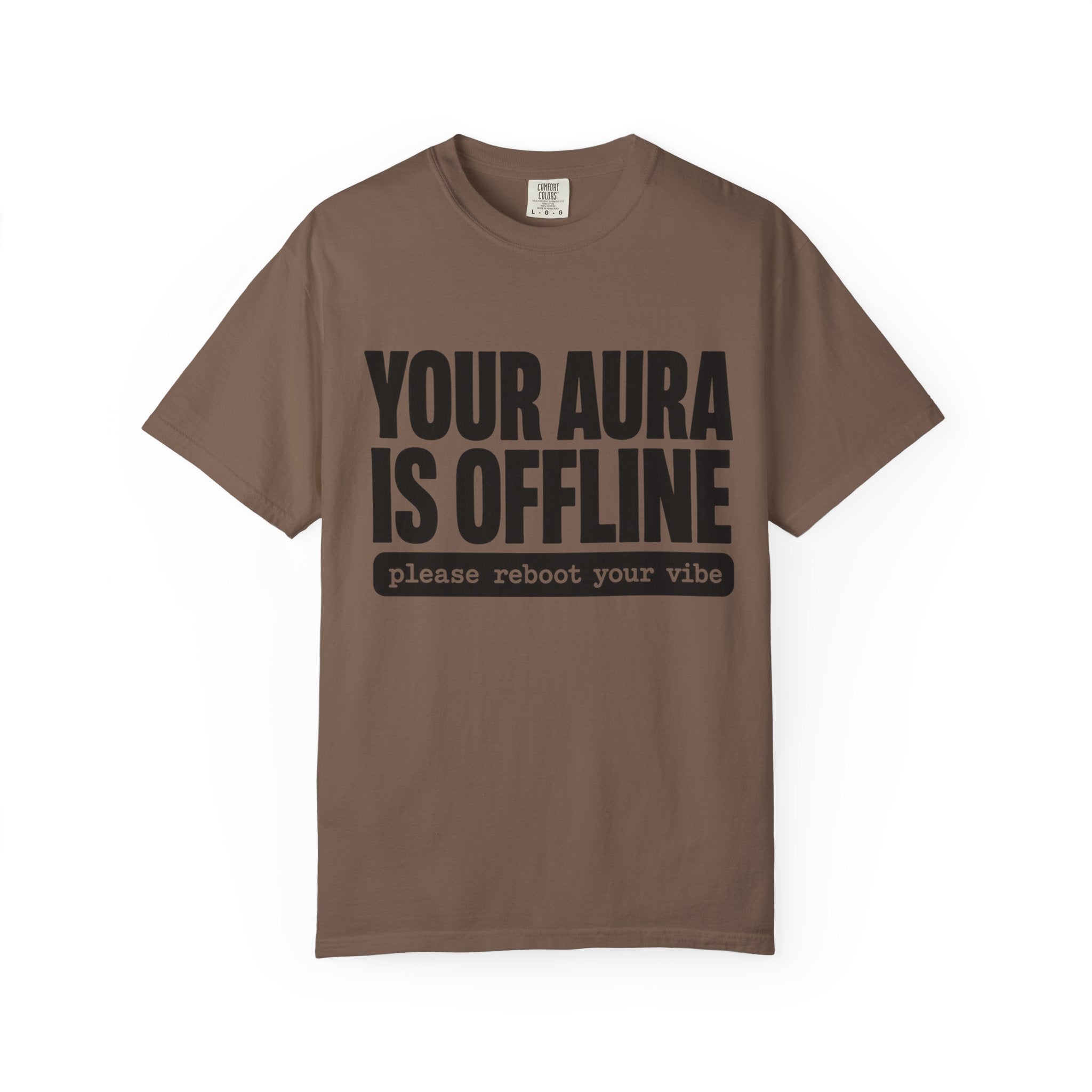 Your Aura Is Offline Shirt, Funny Mindfulness T-Shirt, Trendy Aura Points Tee, Mental Health Humor Shirt, Reboot Your Vibe Tee
