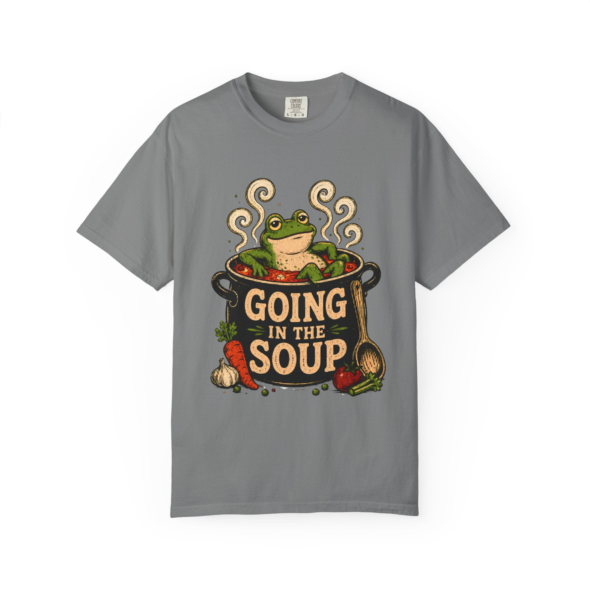 Going In The Soup Frog Shirt, Funny Frog Meme Tee, Weird Animal Shirt, Comfort Colors Frog Shirt, Cottagecore Humor Tee, Soup Lover Gift