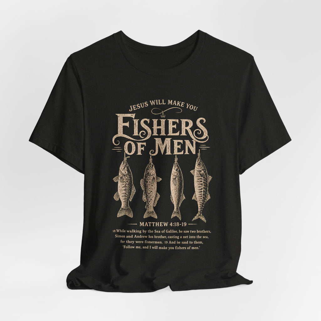 Fishers of Men Matthew 4:19 T-Shirt | Christian Scripture Tee