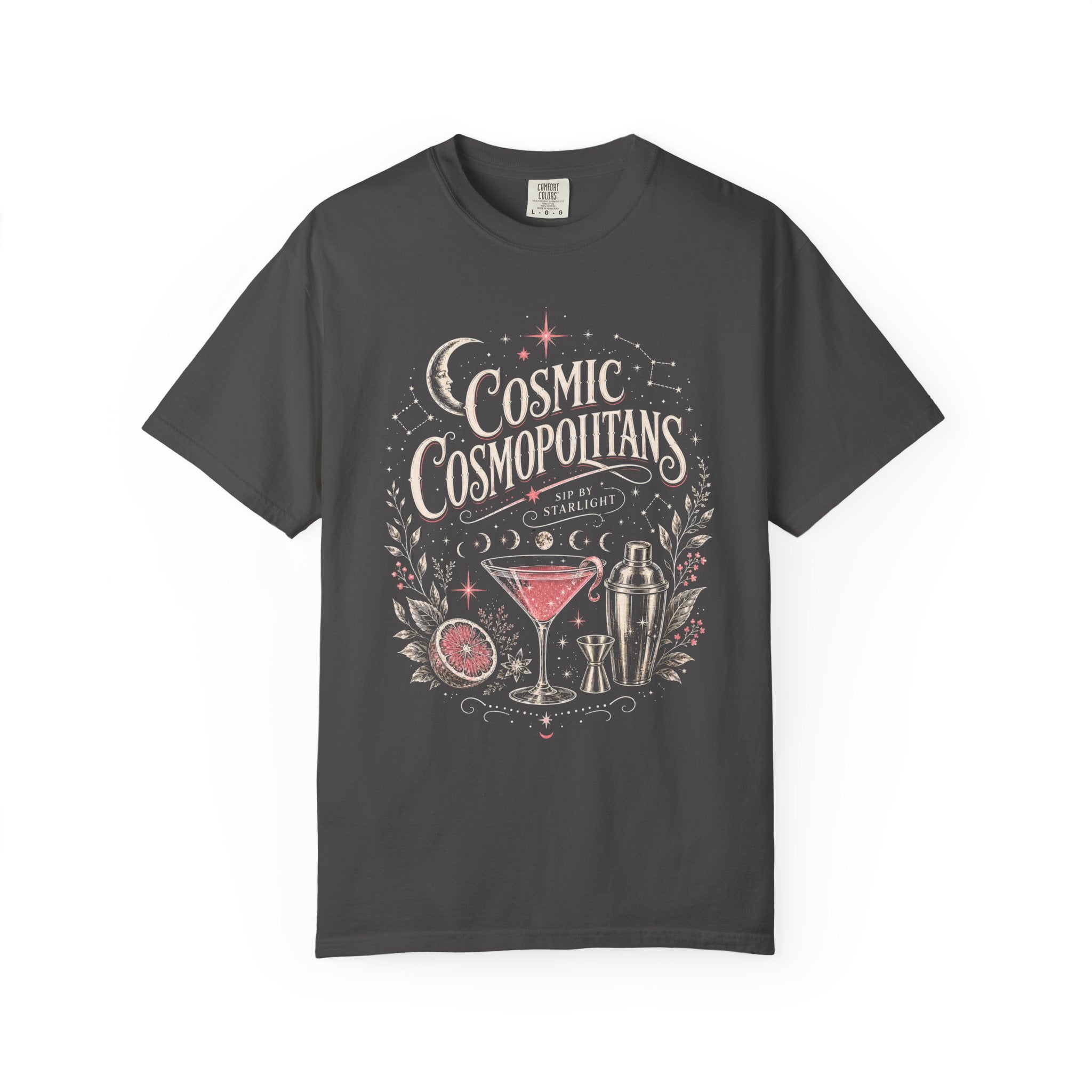 Cosmic Cosmopolitans Shirt, Celestial Cocktail Tee, Girls Night Out Shirt, Martini Lover Gift, Astrology Cocktail Shirt, Vintage Bar Tee