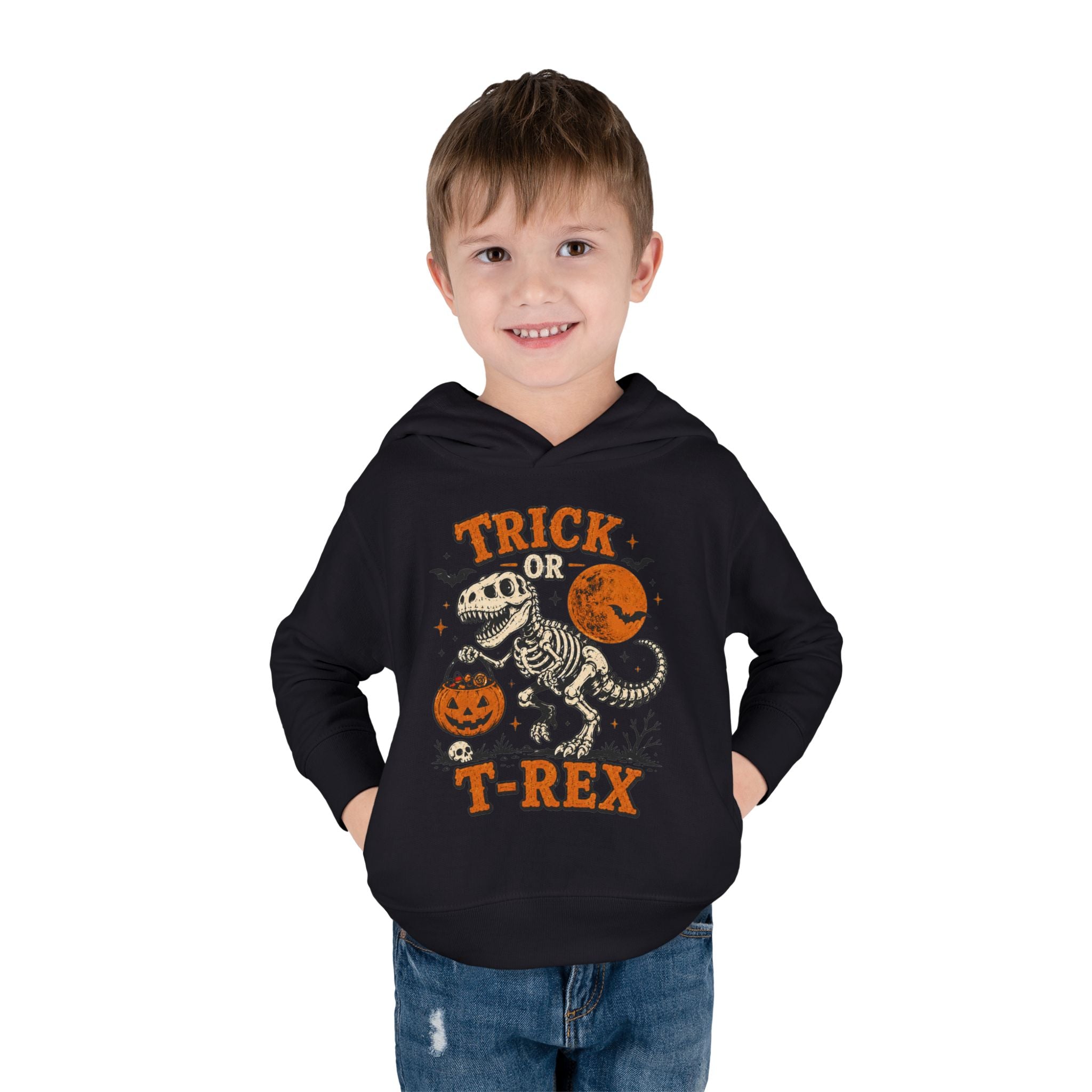 Trick Or T-Rex Toddler Hoodie, Halloween Dinosaur Hoodie, Cute Skeleton T Rex Sweatshirt, Kids Halloween Hoodie, Toddler Fall Outfit