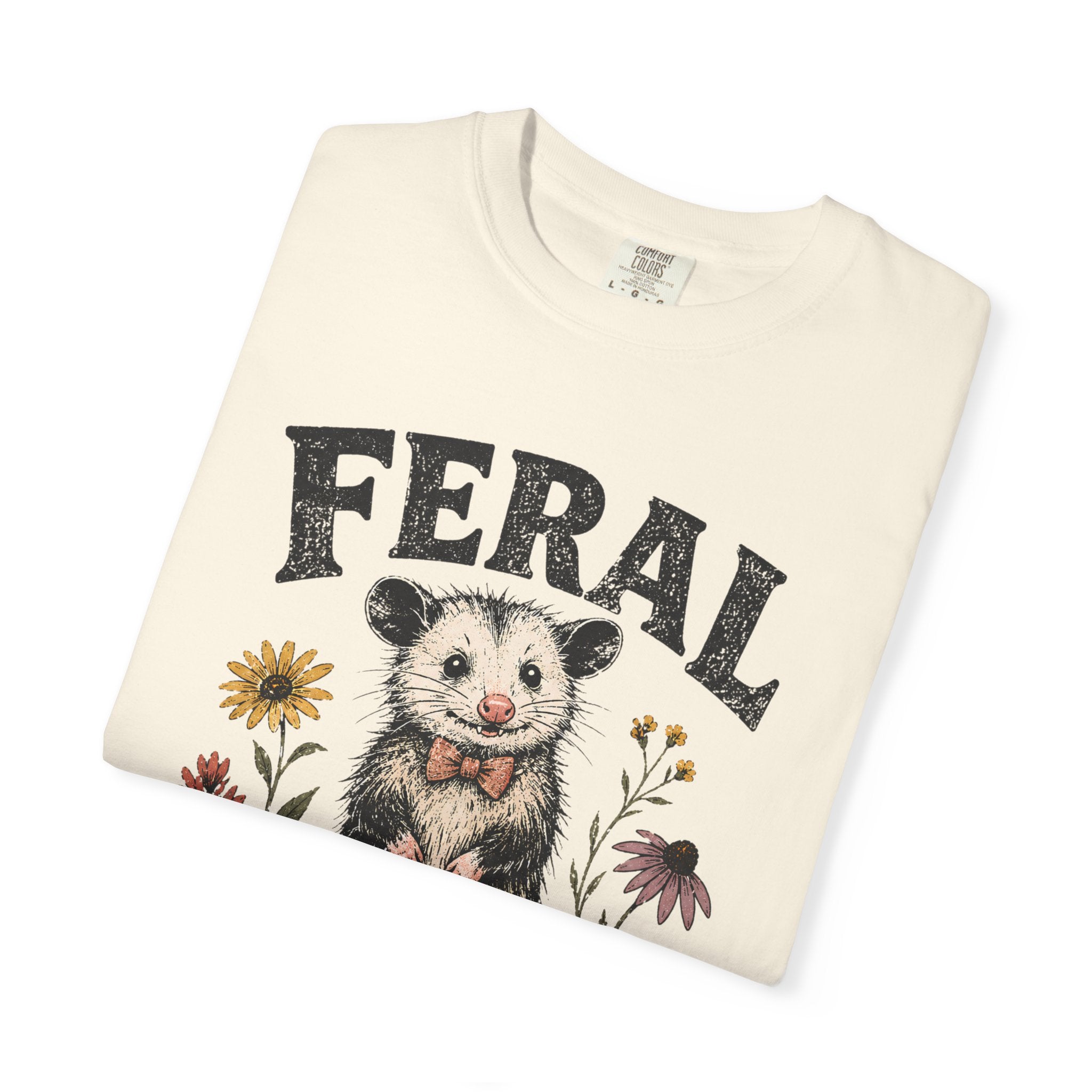 Feral But Polite Possum Shirt, Funny Opossum Graphic Tee, Cute Weird Animal Shirt, Cottagecore Wildlife T-Shirt, Introvert Humor Tee