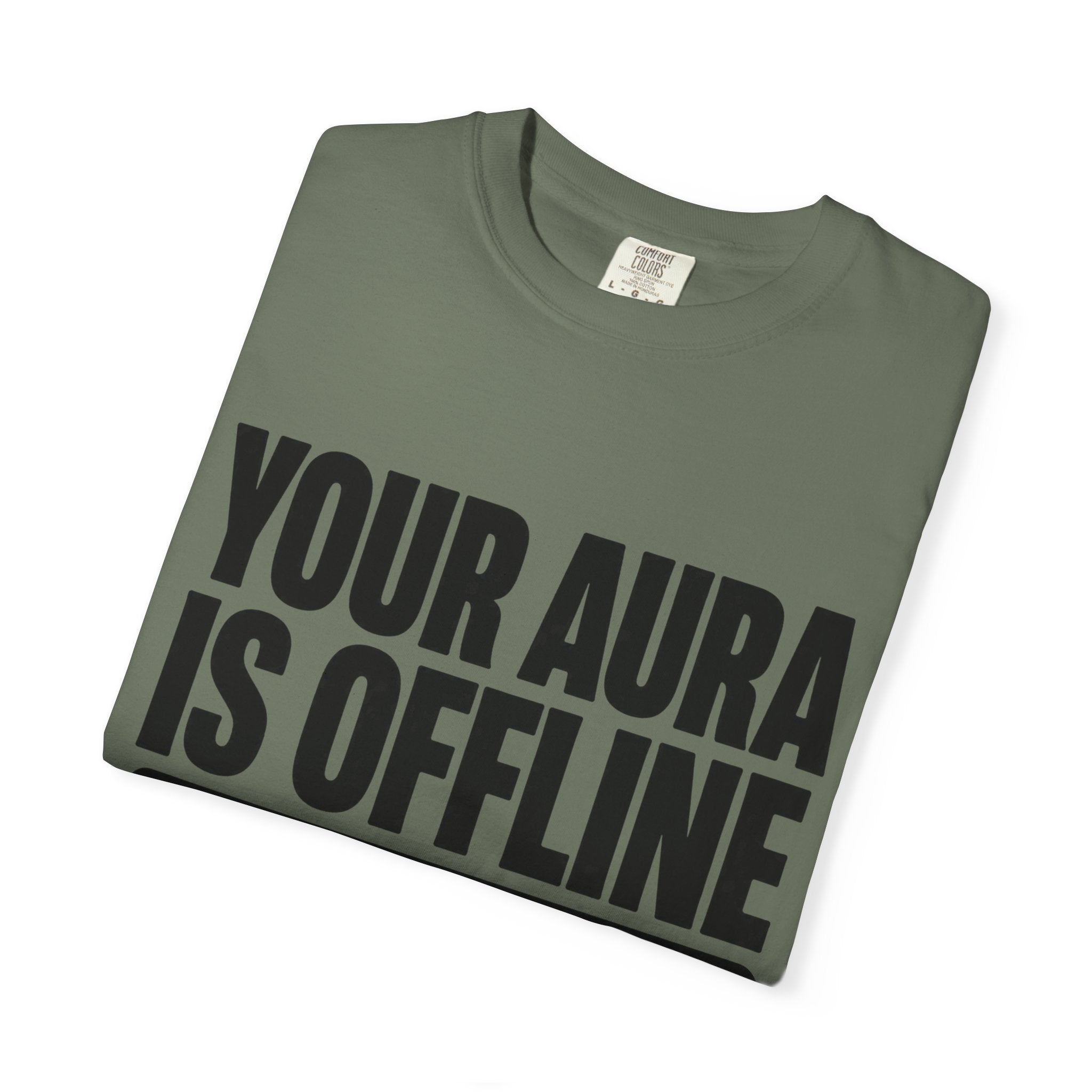 Your Aura Is Offline Shirt, Funny Mindfulness T-Shirt, Trendy Aura Points Tee, Mental Health Humor Shirt, Reboot Your Vibe Tee