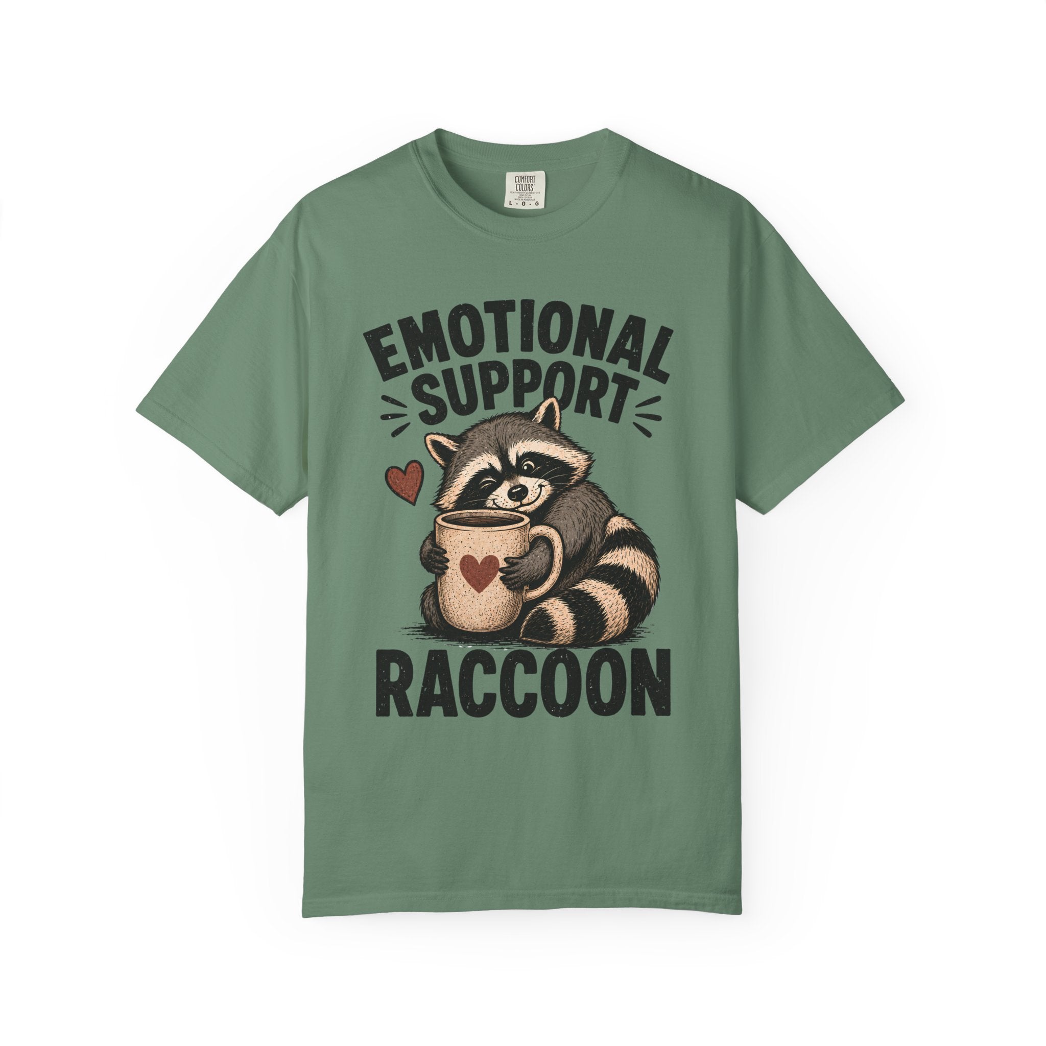 Emotional Support Raccoon Shirt, Funny Raccoon Mug Tee, Cute Animal Meme Shirt, Weird Cottagecore Animal Shirt, Cozy Raccoon Gift