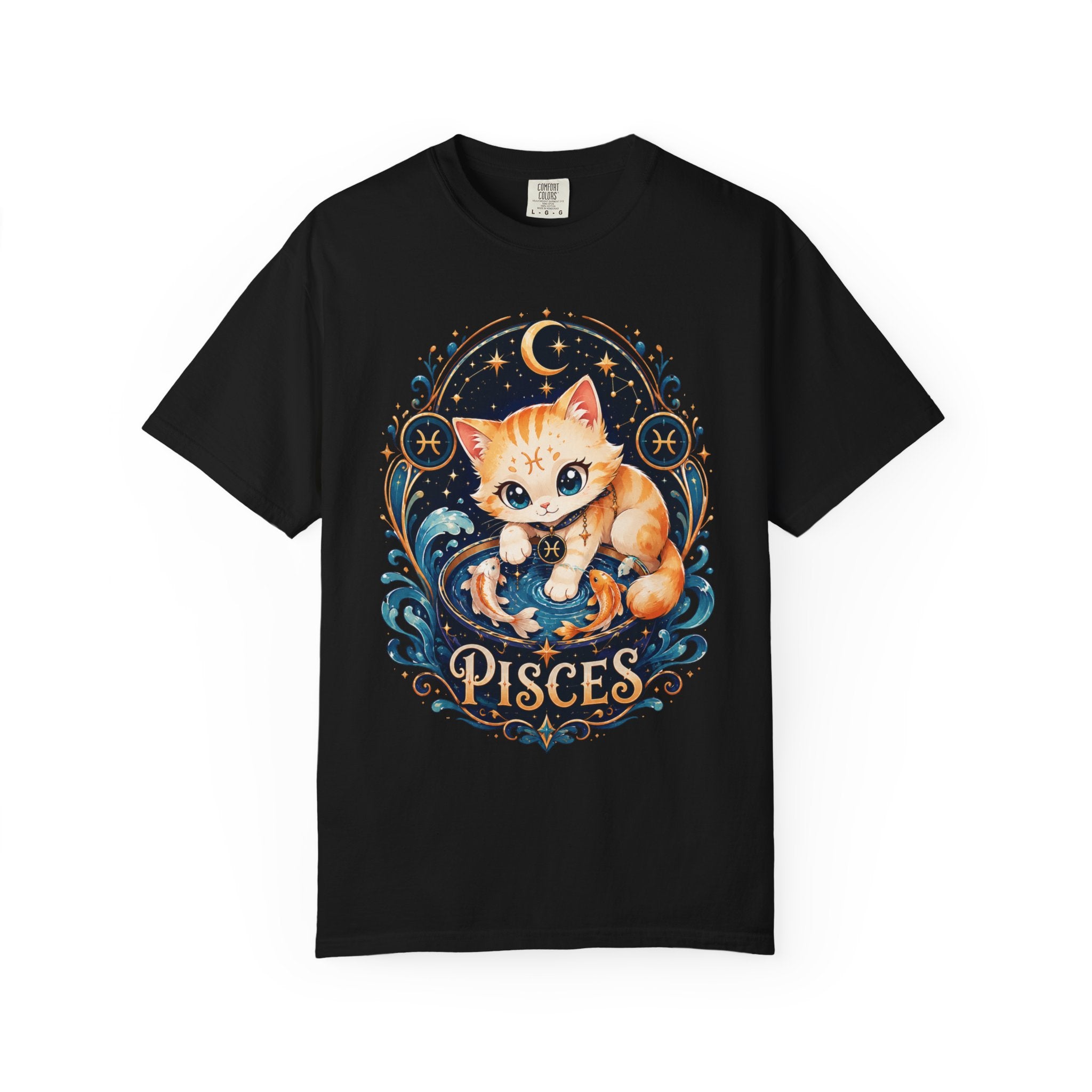 Pisces Cat Shirt, Cute Zodiac Kitty Tee, Astrology Cat Shirt, Pisces Gift, Kawaii Cat Lover Shirt, February March Birthday Tee