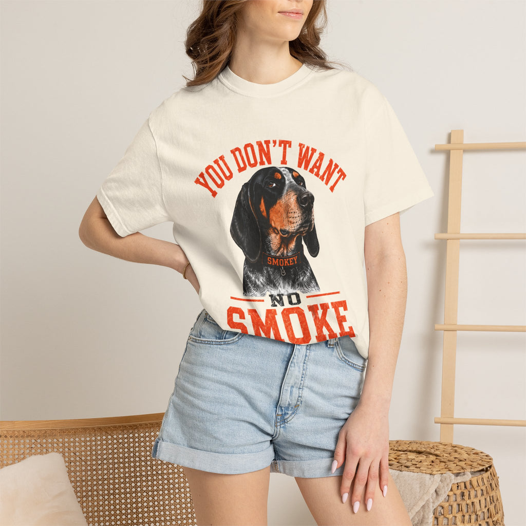 You Don't Want No Smoke Shirt, Smokey Dog Tennessee Football Fan Tee, Orange Game Day Shirt, Coonhound Tailgate Shirt, Vols Inspired Tee