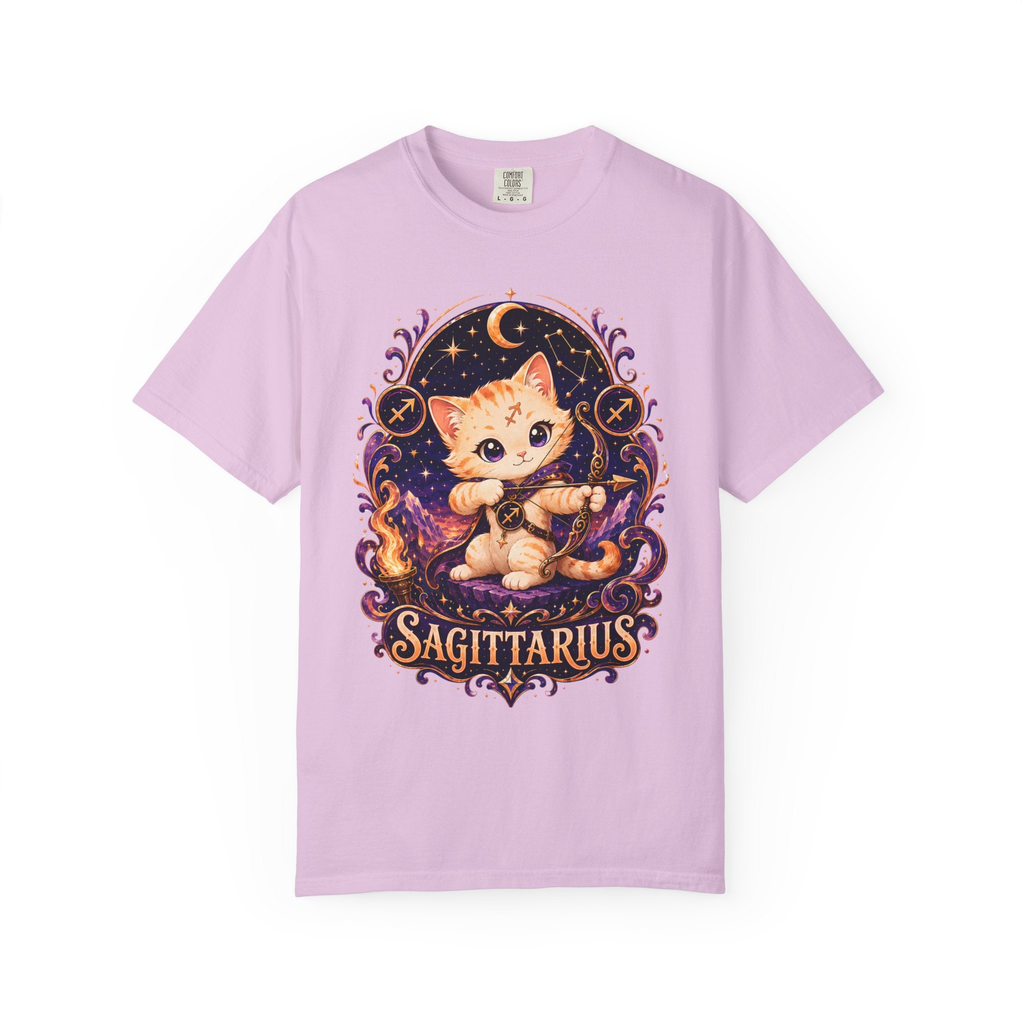 Sagittarius Zodiac Cat T-shirt | Astrological Cat Constellation Tee, Sagittarius TShirt