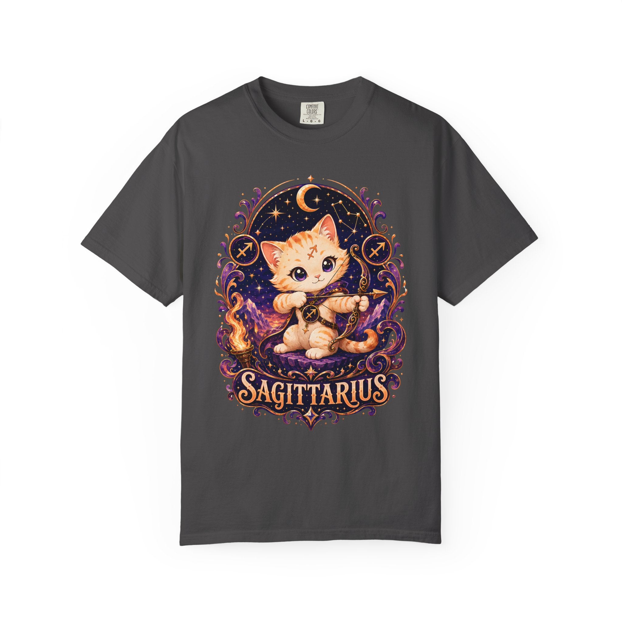 Sagittarius Zodiac Cat T-shirt | Astrological Cat Constellation Tee, Sagittarius TShirt