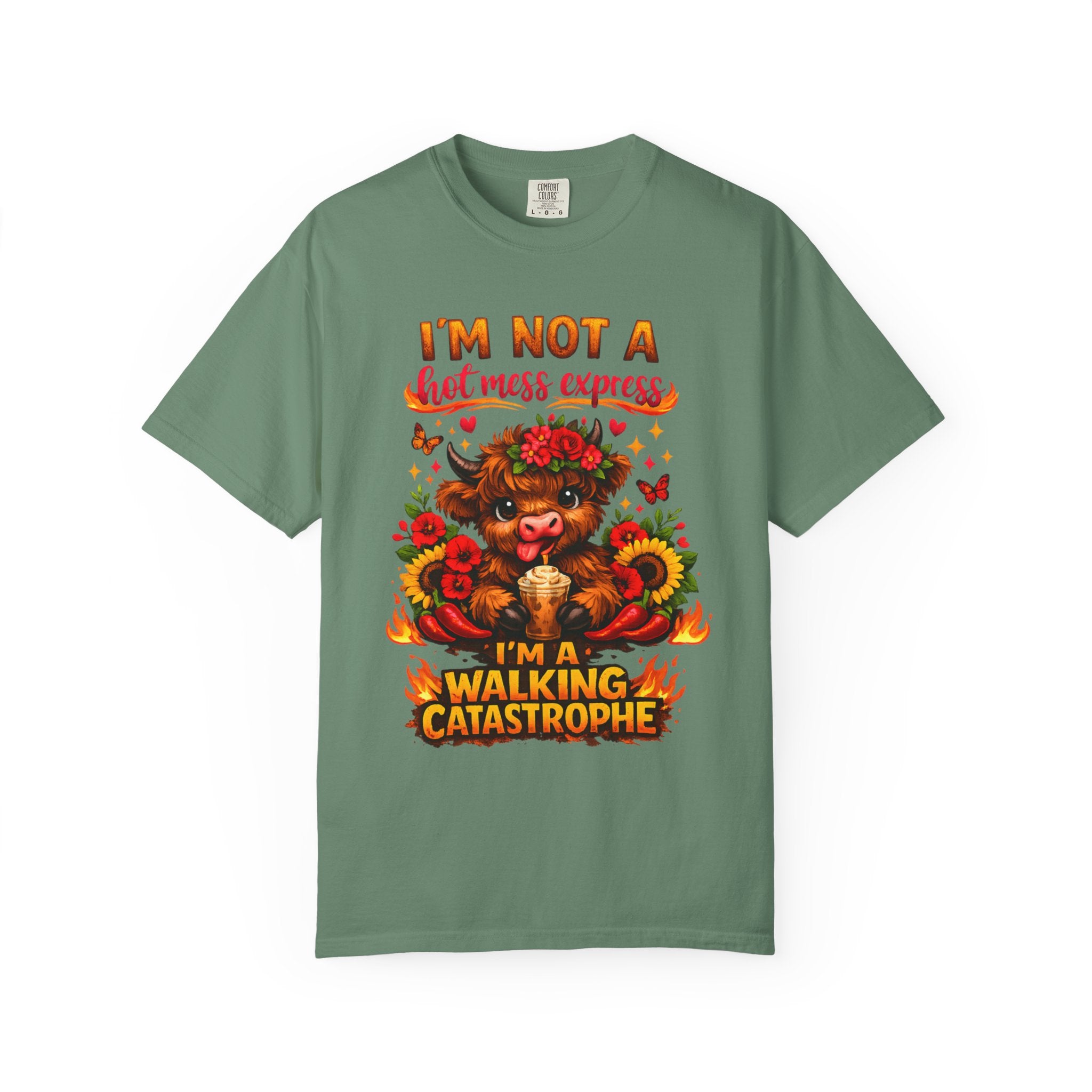 Cute Highland Cow Funny Tee T-Shirt | Comfort Colors