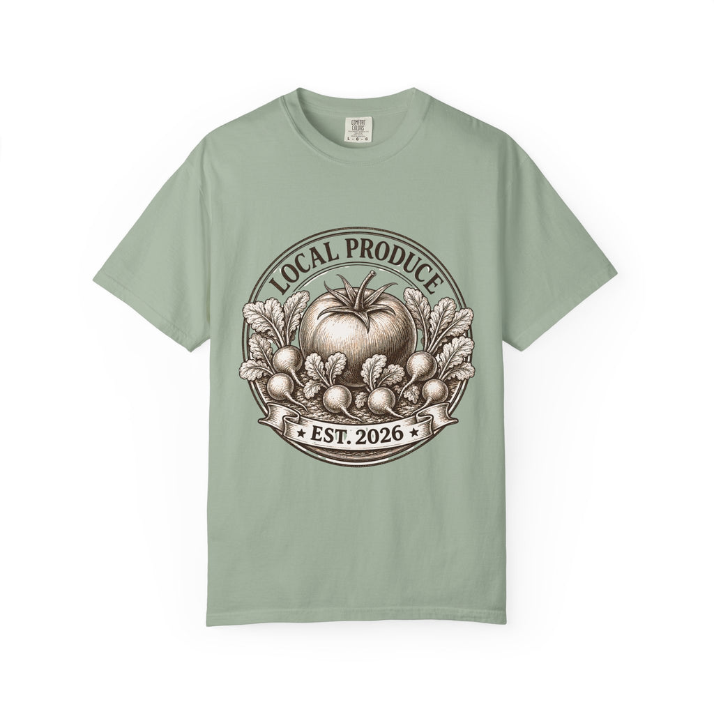 Vintage Local Produce Shirt, Farmers Market Tomato Tee, Heirloom Tomato Radish Graphic Tee, Gerden Lover GIft, Est. 2026 Market Tee