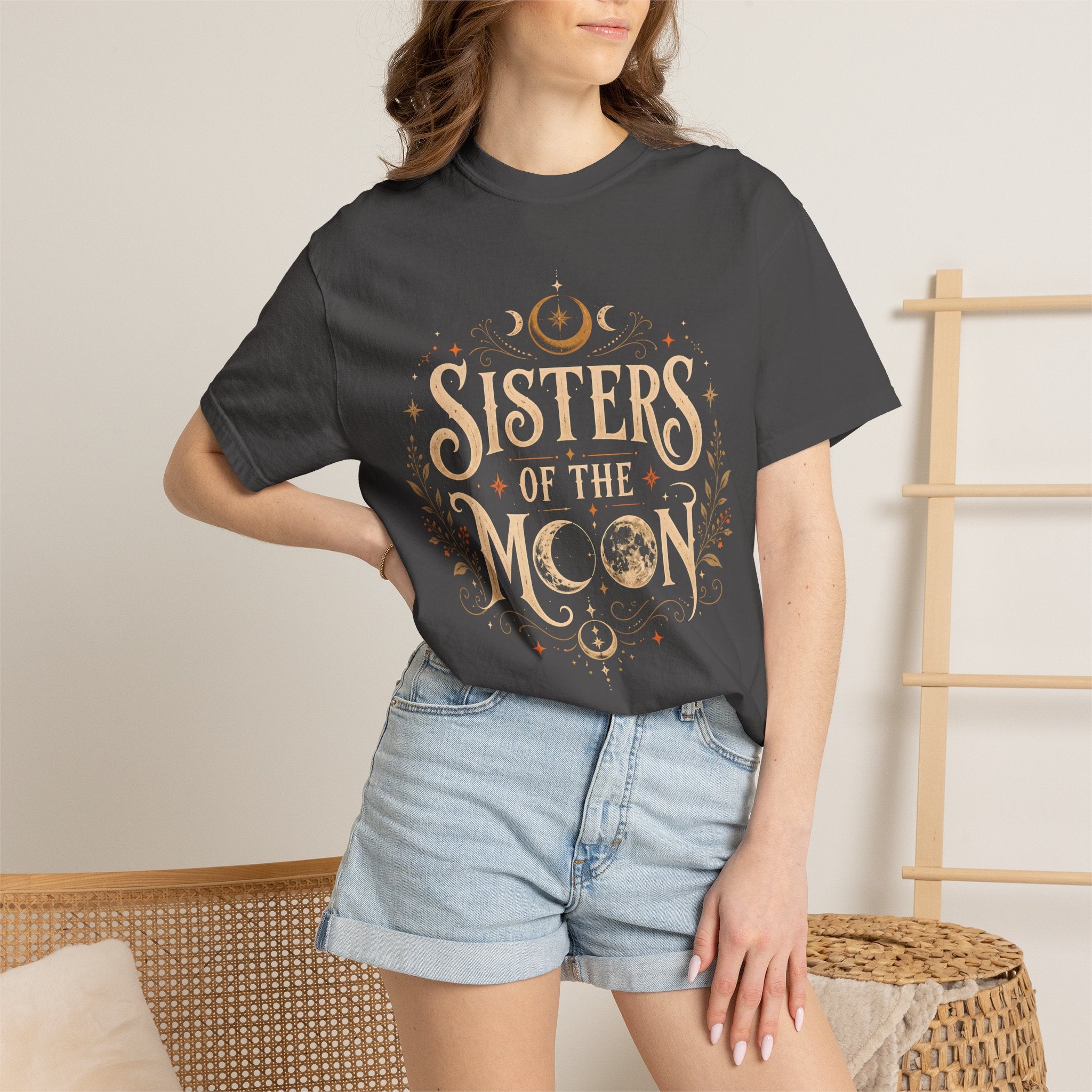 Sisters of the Moon Shirt, Witchy Halloween Shirt, Celestial Moon Tee, Witch Shirt, Spooky Season Shirt, Occult Graphic Tee, Fall Shirt