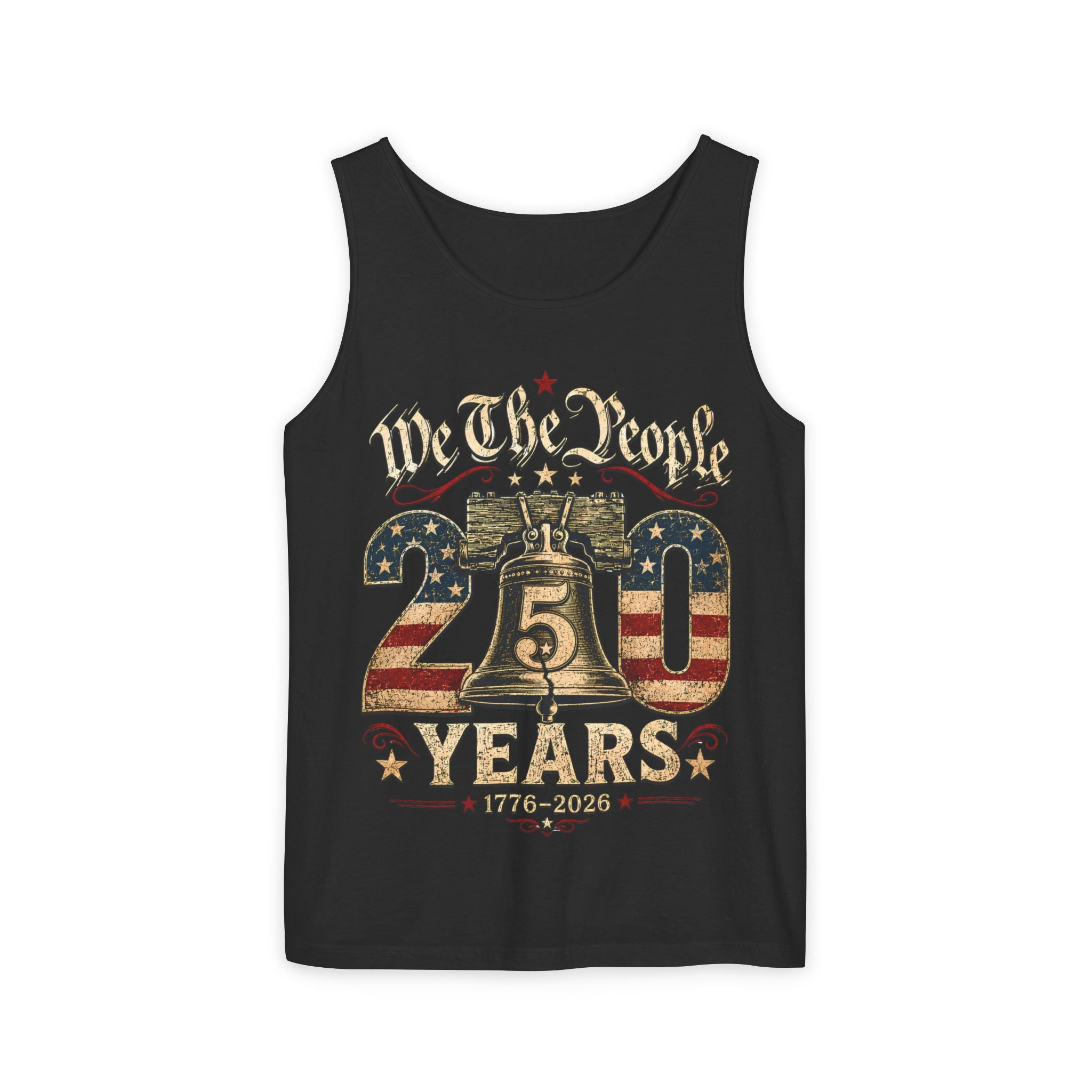 We The People 250 Years Shirt, 1776 2026 Patriotic Tank Top, America 250th Anniversary Tee, Liberty Bell Fourth of July Shirt