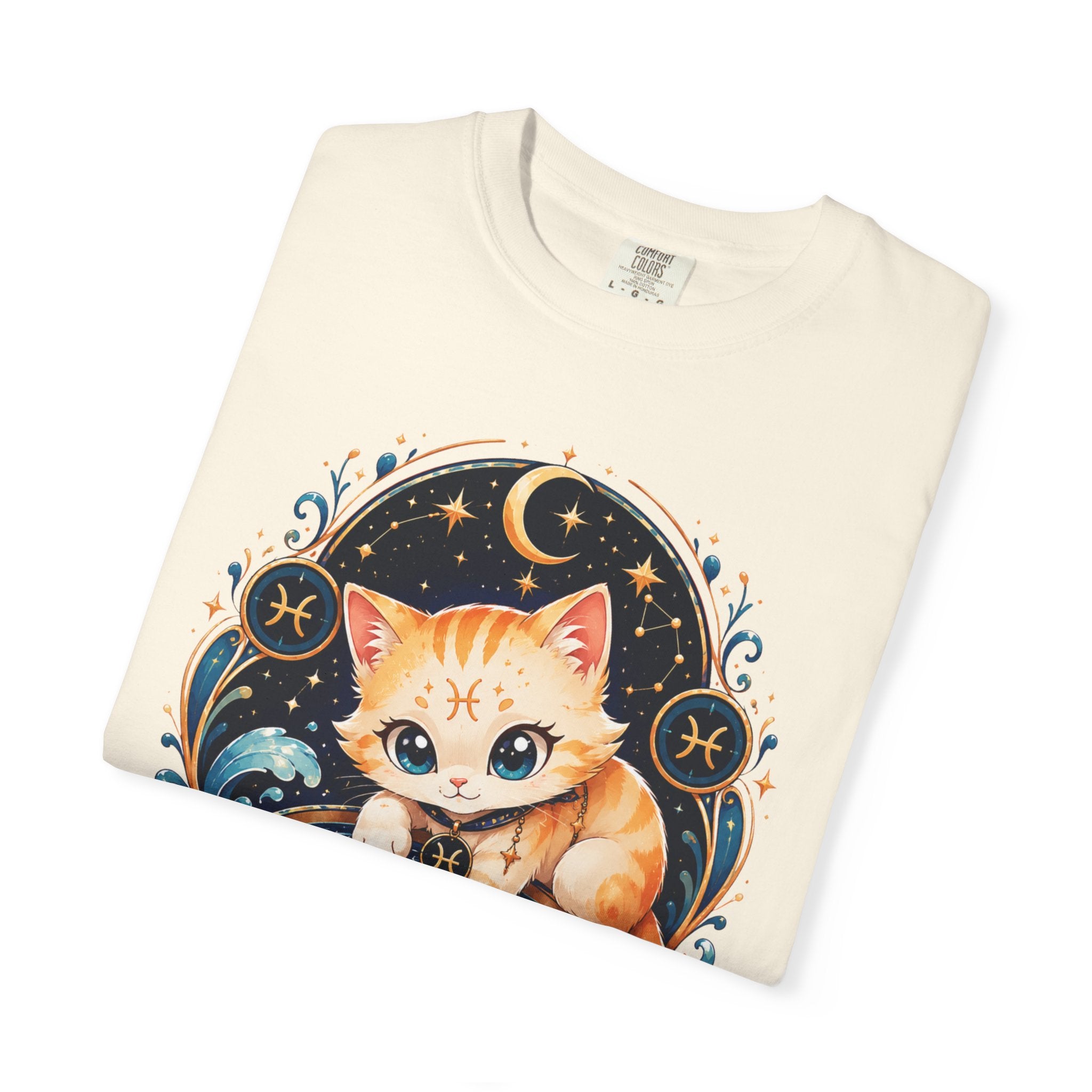Pisces Cat Shirt, Cute Zodiac Kitty Tee, Astrology Cat Shirt, Pisces Gift, Kawaii Cat Lover Shirt, February March Birthday Tee