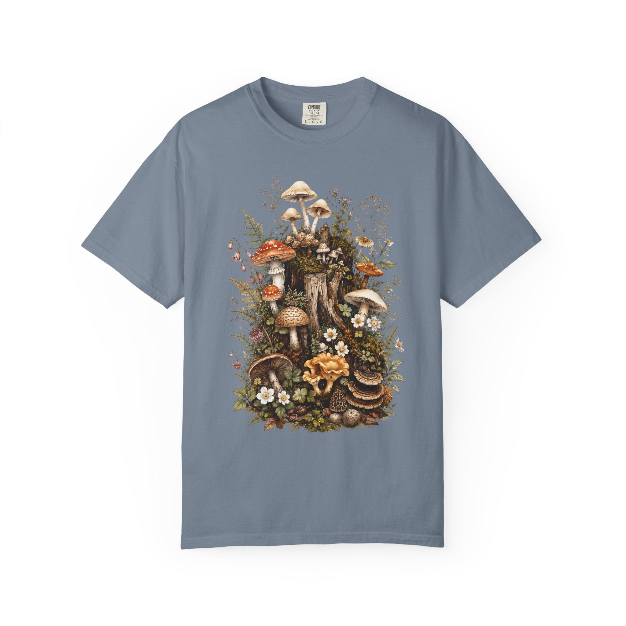 Cottagecore Mushroom Shirt, Woodland Mushroom Tee, Botanical Forest T Shirt, Fairycore Shirt, Nature Lover Gift, Comfort Colors Tee