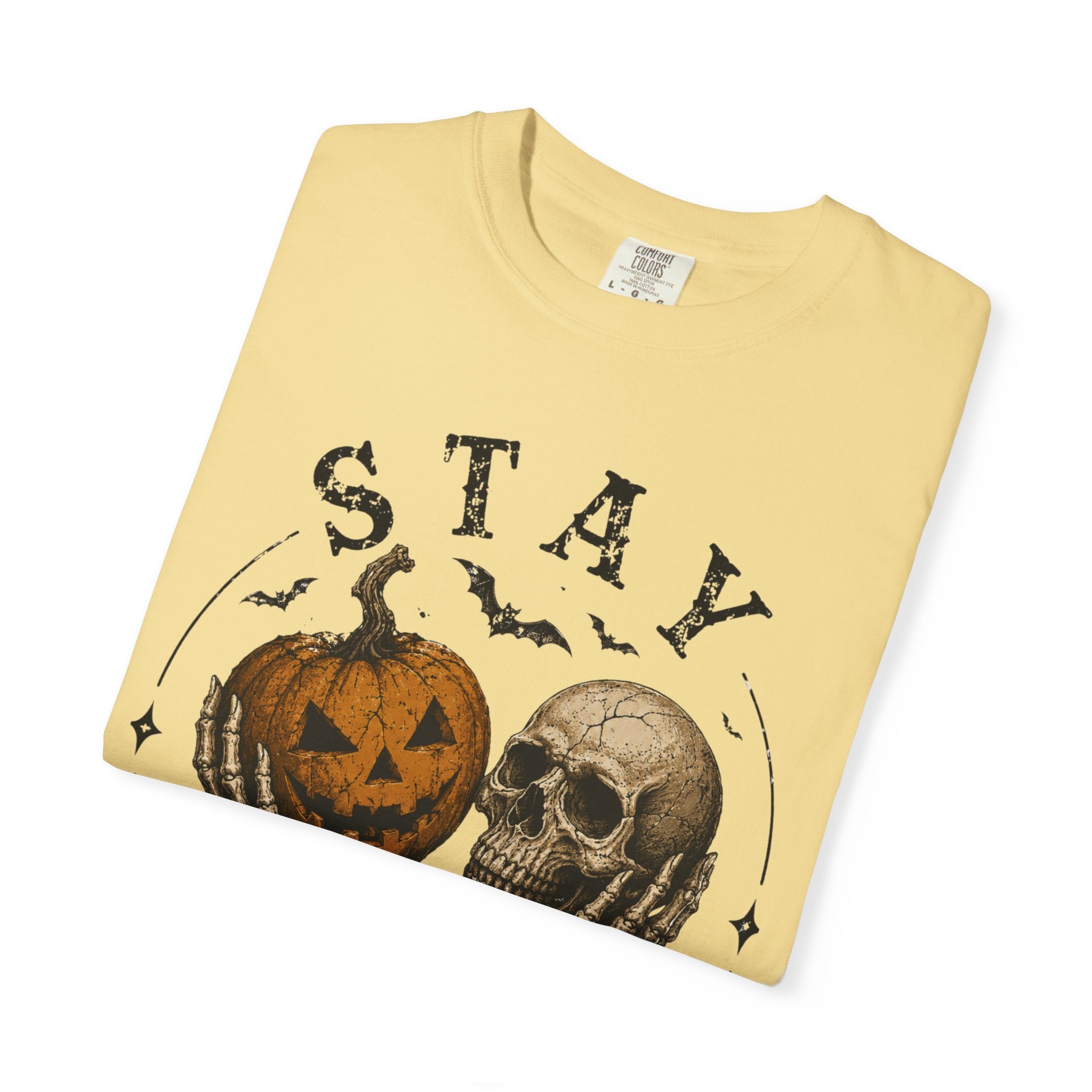 Stay Creepy Shirt, Halloween Pumpkin Skull Tee, Vintage Spooky Graphic Shirt, Jack O Lantern Skeleton Hands Tee, Cute Creepy Halloween Gift