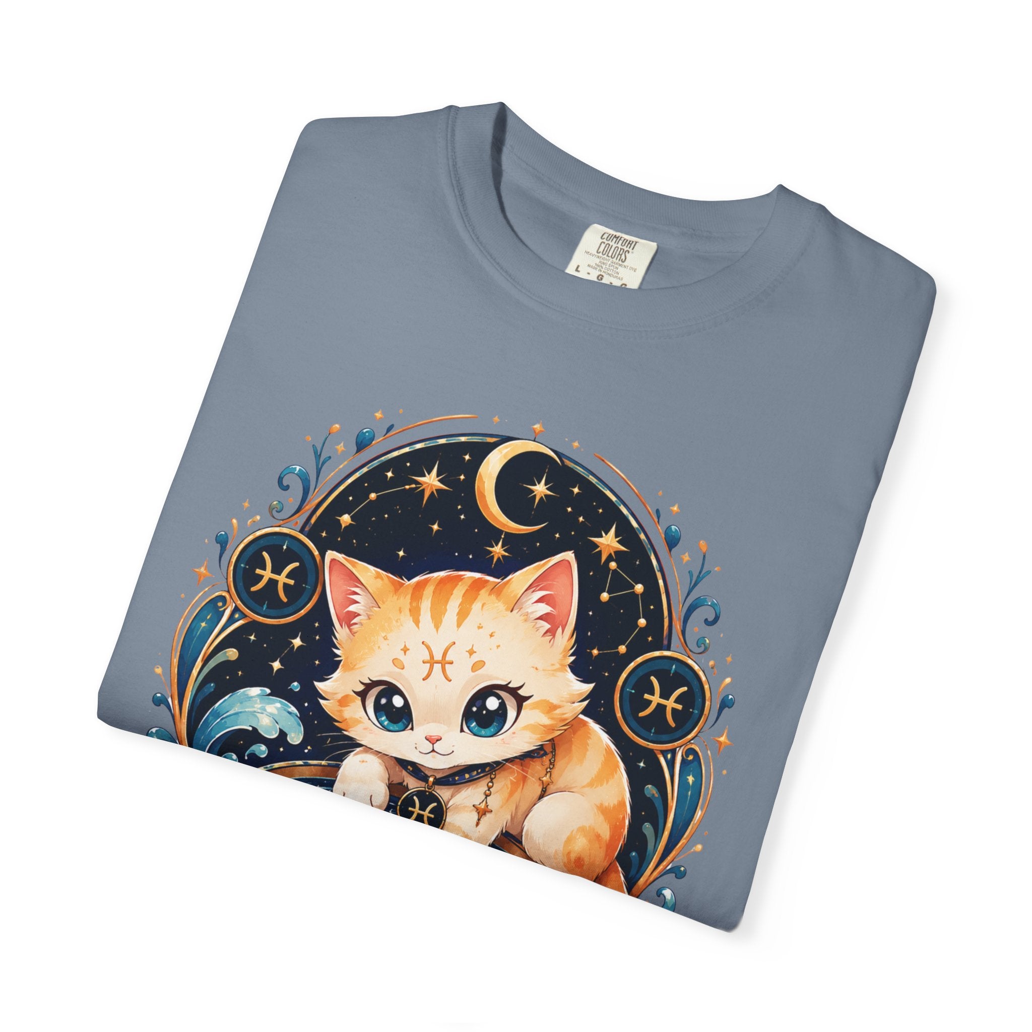 Pisces Cat Shirt, Cute Zodiac Kitty Tee, Astrology Cat Shirt, Pisces Gift, Kawaii Cat Lover Shirt, February March Birthday Tee