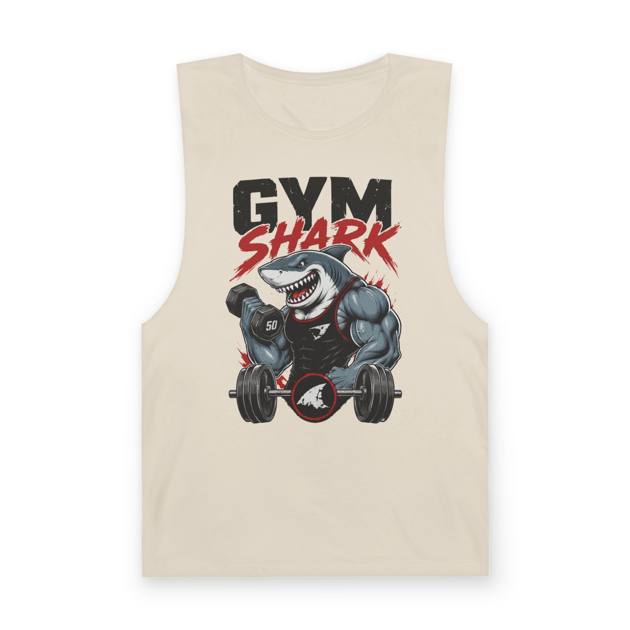 Shark Mode Gym Tank Top, Funny Workout Tank, Bodybuilding Shark Shirt, Weightlifting Muscle Tank, Fitness Gift for Men, Gym Lover Tank