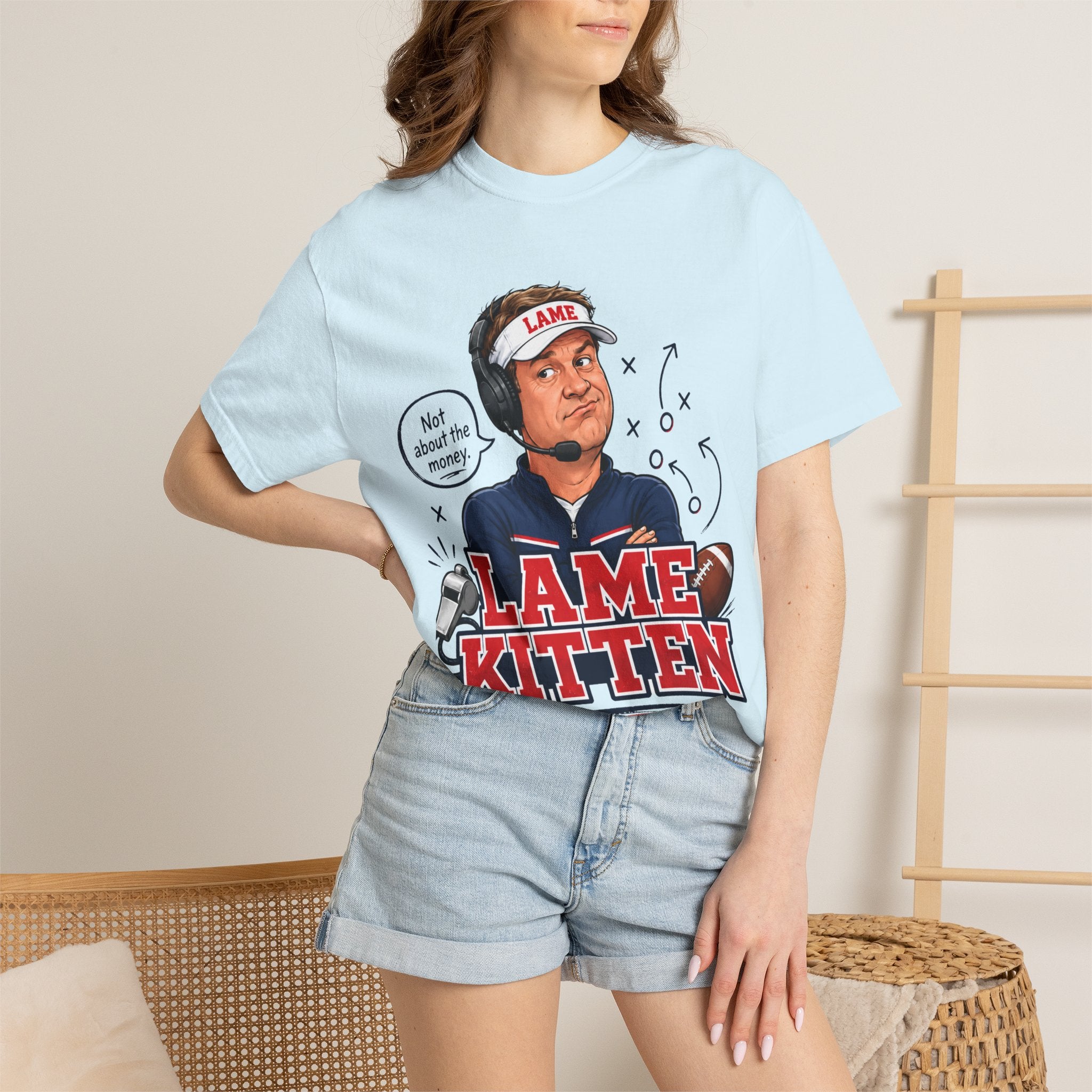 Lame Kitten Football Shirt, Ole Miss Inspired Parody Tee, Not About The Money Shirt, College Football Fan Gift, Rebels Gameday Shirt