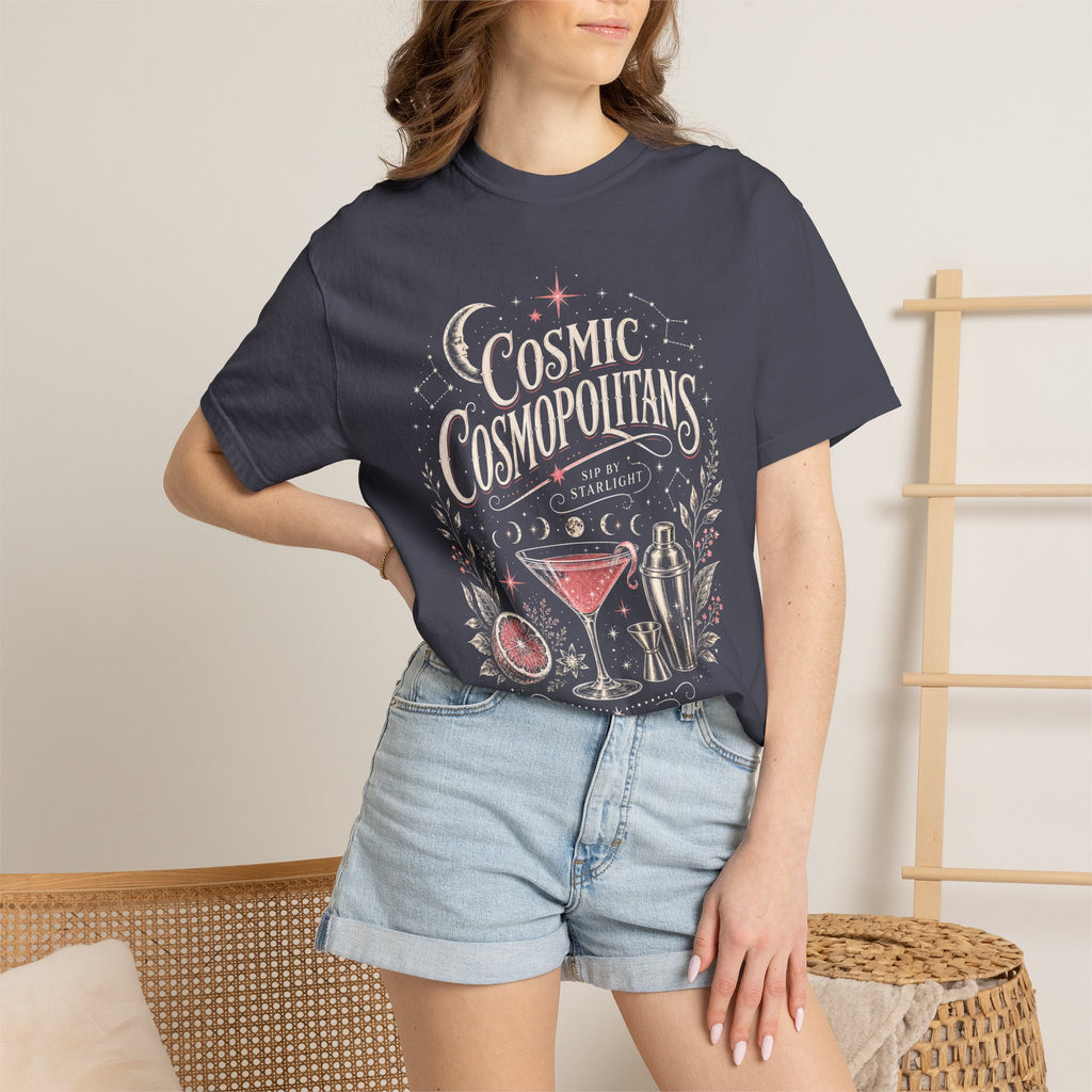 Cosmic Cosmopolitans Shirt, Celestial Cocktail Tee, Girls Night Out Shirt, Martini Lover Gift, Astrology Cocktail Shirt, Vintage Bar Tee