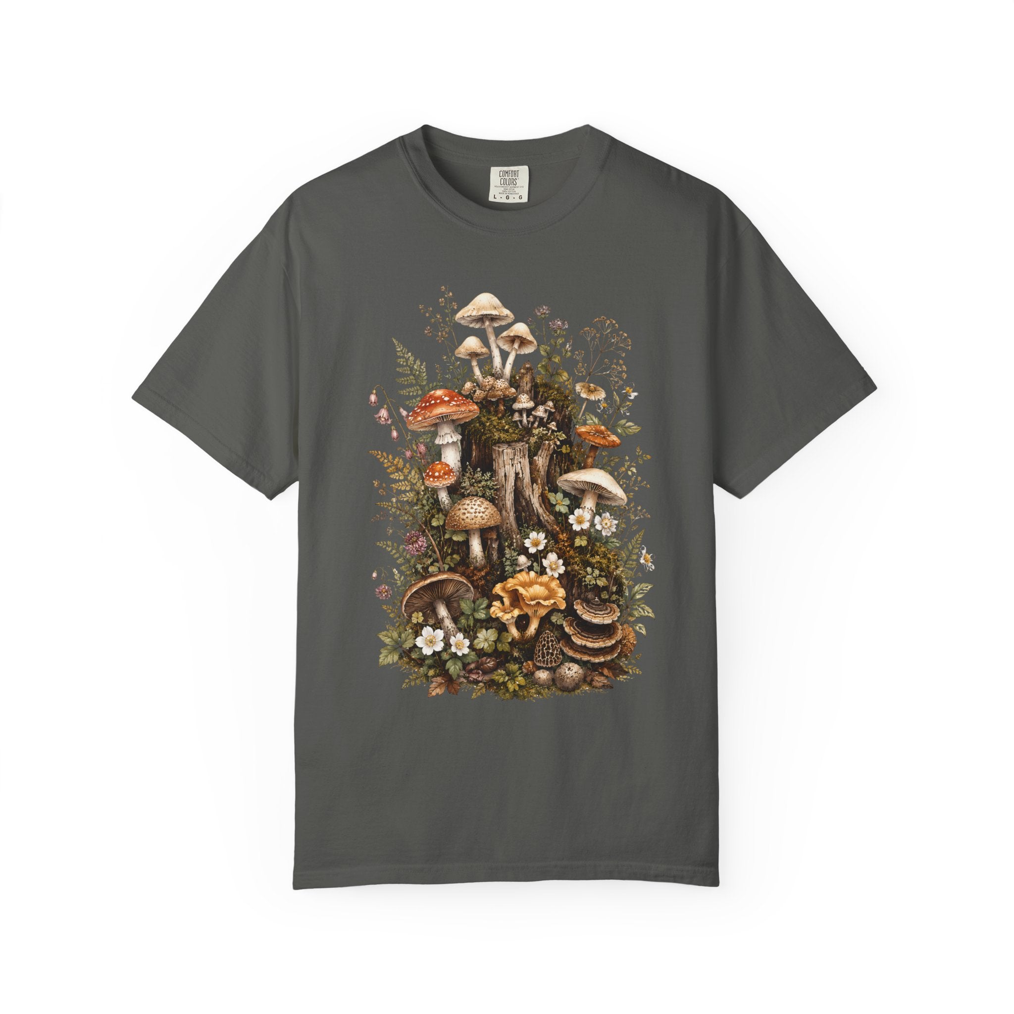 Cottagecore Mushroom Shirt, Woodland Mushroom Tee, Botanical Forest T Shirt, Fairycore Shirt, Nature Lover Gift, Comfort Colors Tee
