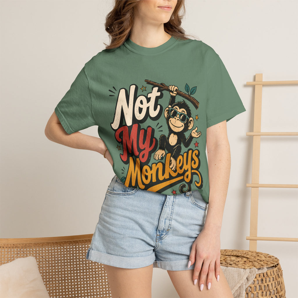 Not My Monkeys Not My Circus Shirt, Funny Monkey Graphic Tee, Comfort Colors Tee, Sarcastic Circus Tee, Oversized Boxy Tee
