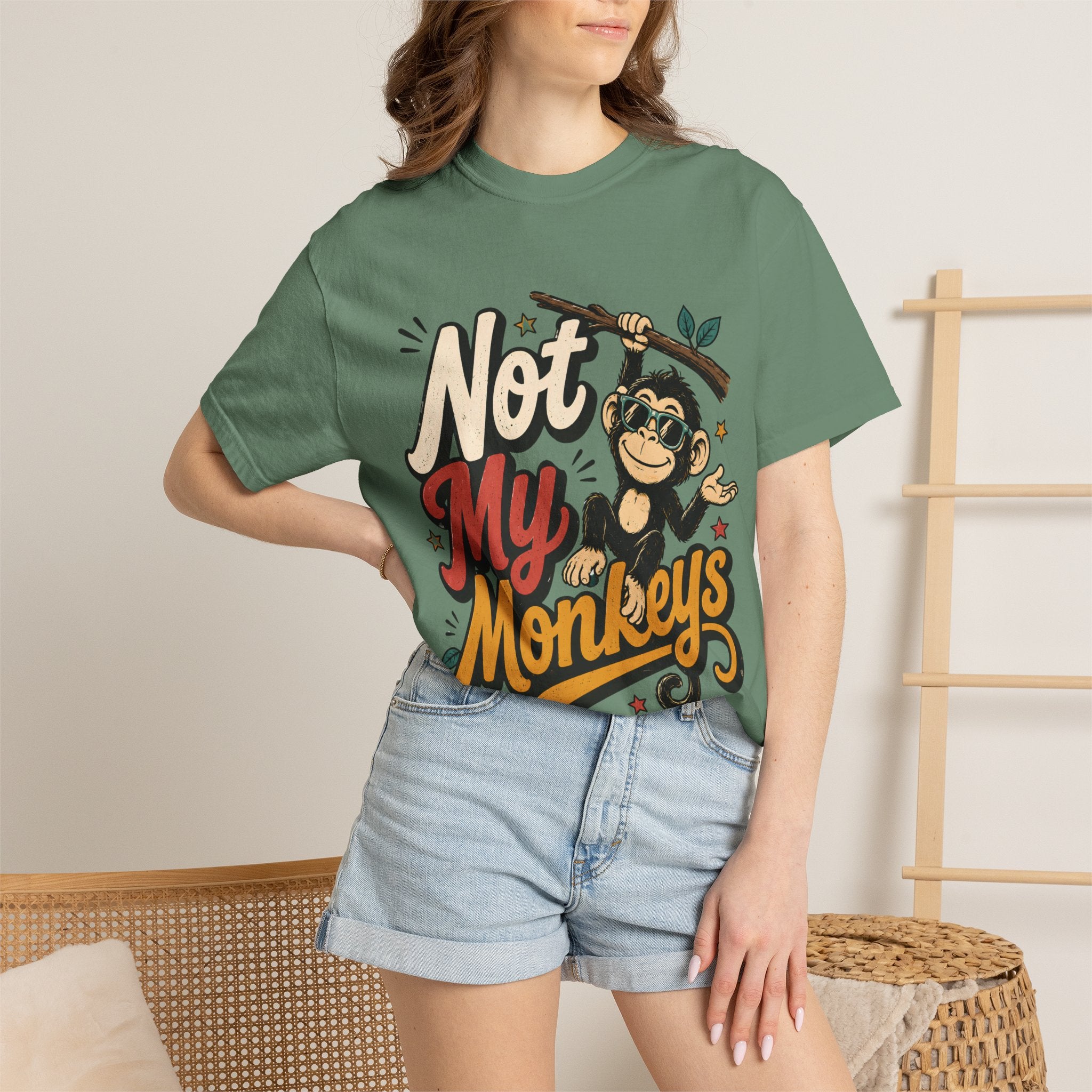 Not My Monkeys Not My Circus Shirt, Funny Monkey Graphic Tee, Comfort Colors Tee, Sarcastic Circus Tee, Oversized Boxy Tee