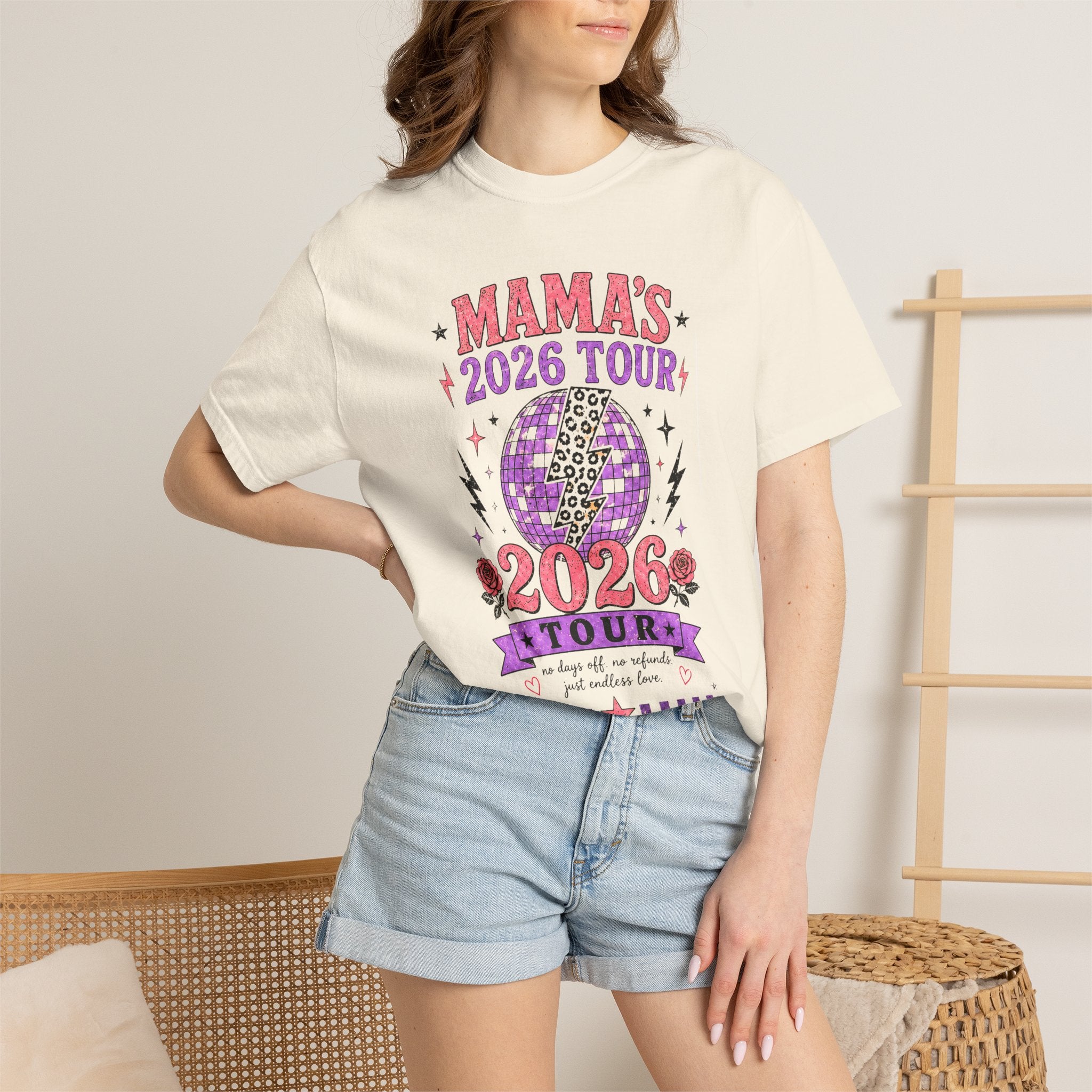 Mama Tour 2026 Shirt, Funny Motherhood Shirt, Retro Mom Graphic Tee, Comfort Colors Mom Shirt, Viral Mama Tour Dates Tee