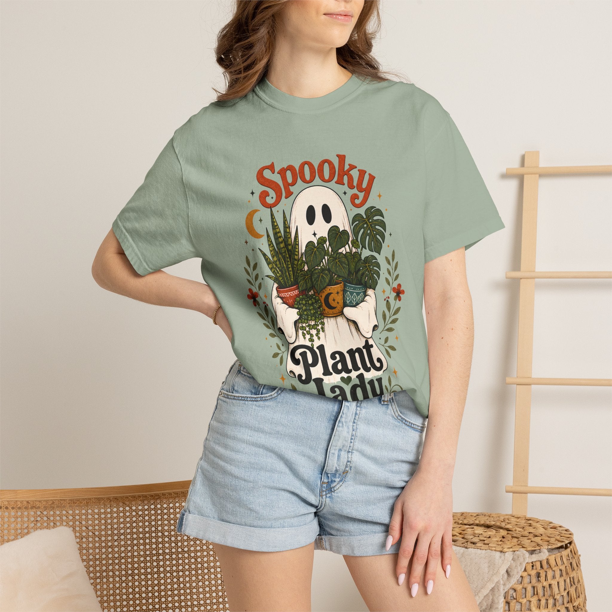 Spooky Plant Lady Halloween Shirt | Cute Pumpkin Potted Plants Tee