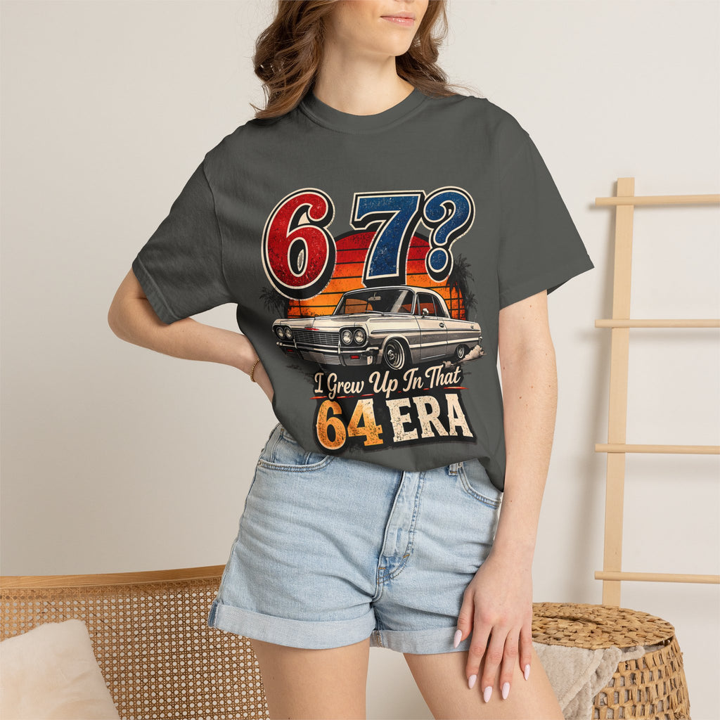 67? I Grew Up In That 64 Era Shirt, Classic Impala Car Tee, Vintage Lowrider Graphic Shirt, Funny Car Lover Gift