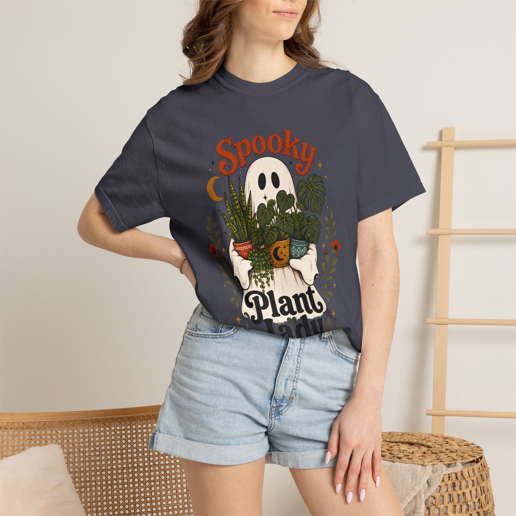 Spooky Plant Lady Halloween Shirt | Cute Pumpkin Potted Plants Tee