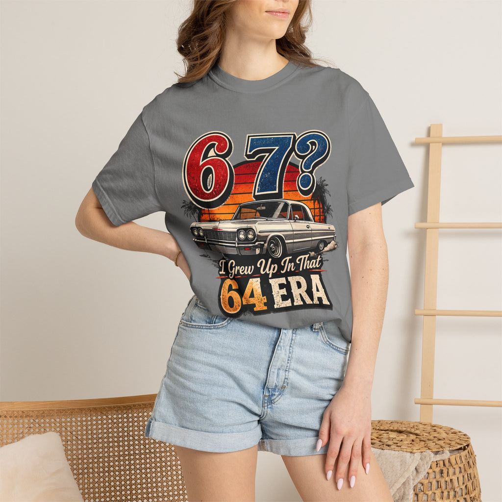 67? I Grew Up In That 64 Era Shirt, Classic Impala Car Tee, Vintage Lowrider Graphic Shirt, Funny Car Lover Gift