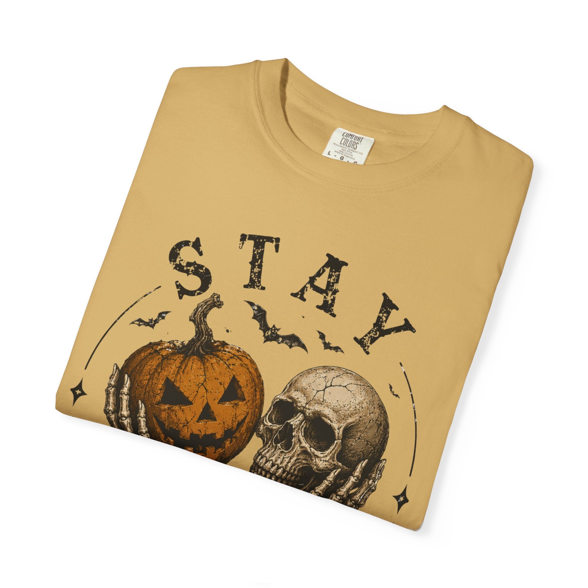 Stay Creepy Shirt, Halloween Pumpkin Skull Tee, Vintage Spooky Graphic Shirt, Jack O Lantern Skeleton Hands Tee, Cute Creepy Halloween Gift